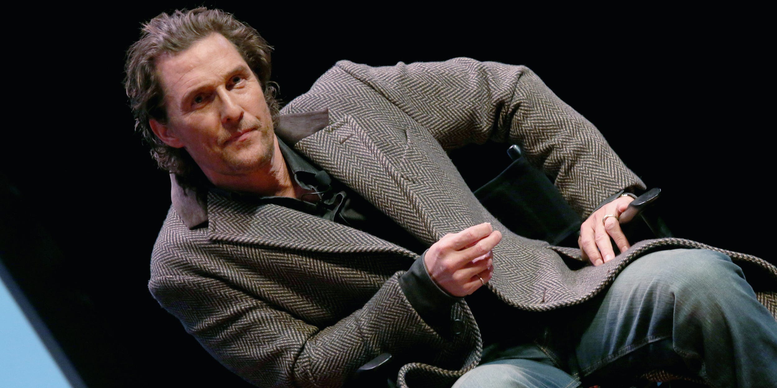 Matthew McConaughey participates in a Q&A after a special screening of his new film "The Gentlemen" at Hogg Memorial Auditorium at The University of Texas at Austin on January 21, 2020 in Austin, Texas.