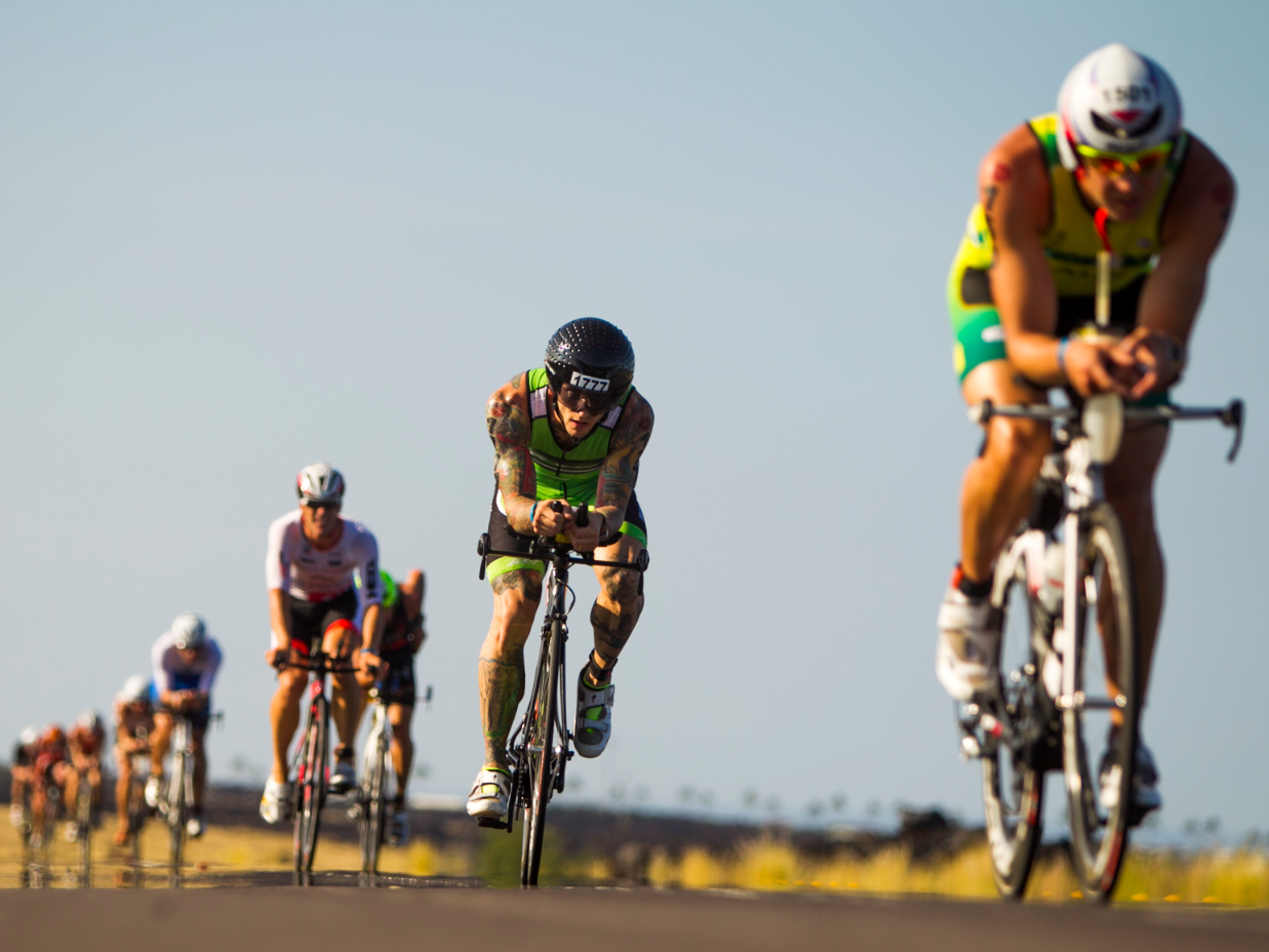 Ironman, triathlon, cyclists, bicycle race