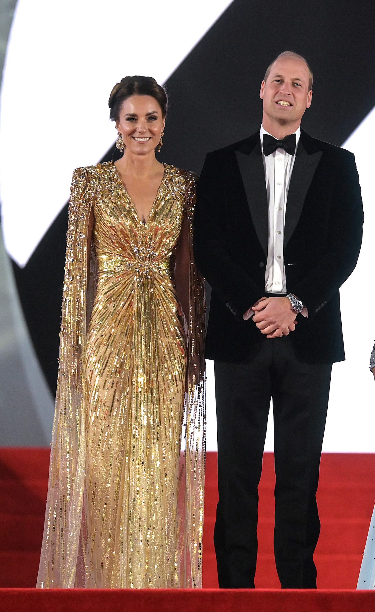 Kate Middleton and Prince William at the "No Time to Die" premiere.