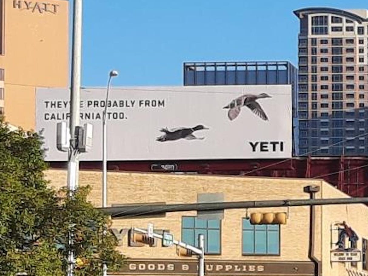 Yeti billboard