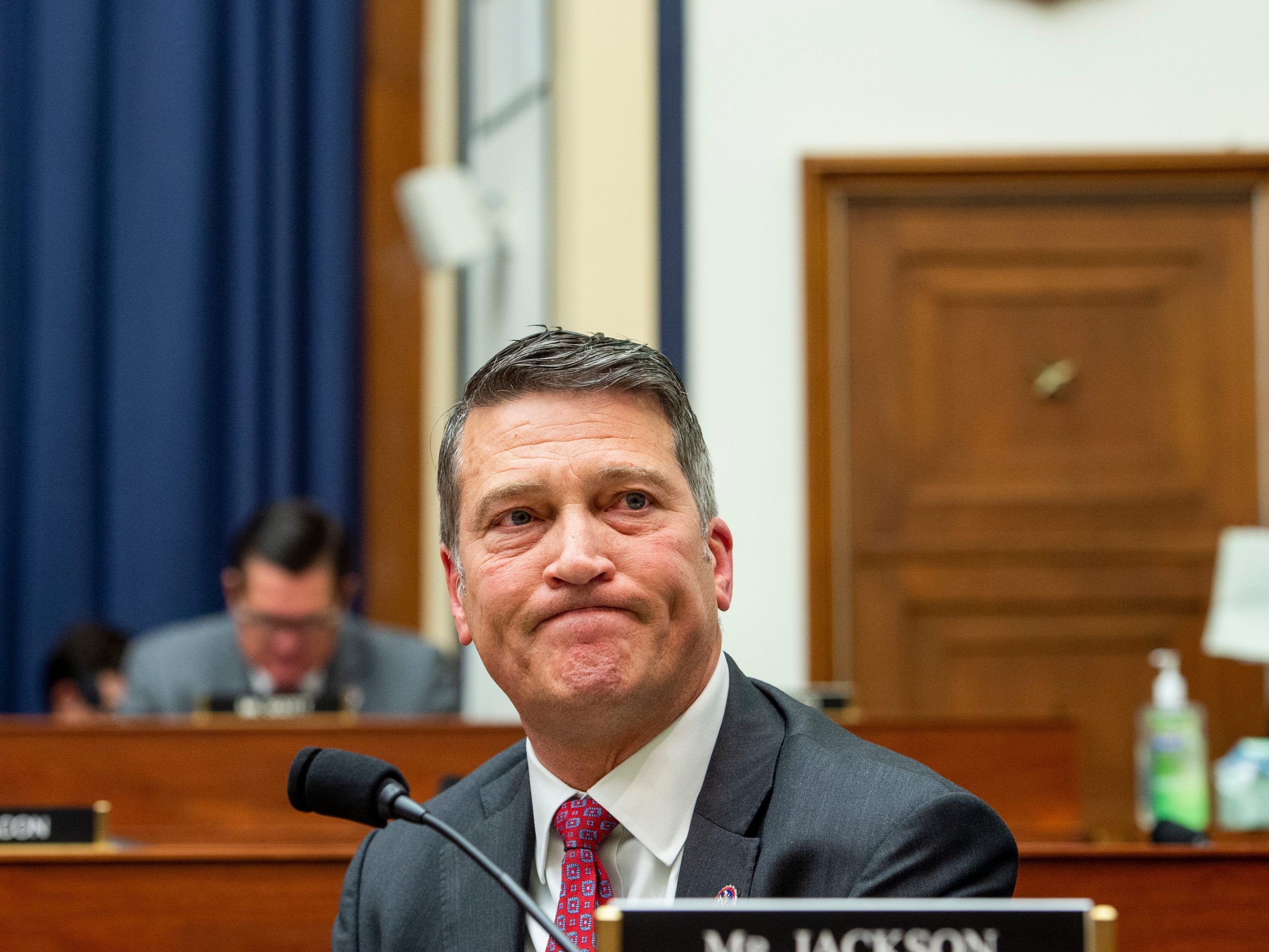 Republican Rep. Ronny Jackson of Texas questions Gen. Mark A. Milley, Chairman of the Joint Chiefs of Staff, at a House Armed Services Committee hearing at the US Capitol on September 29, 2021.