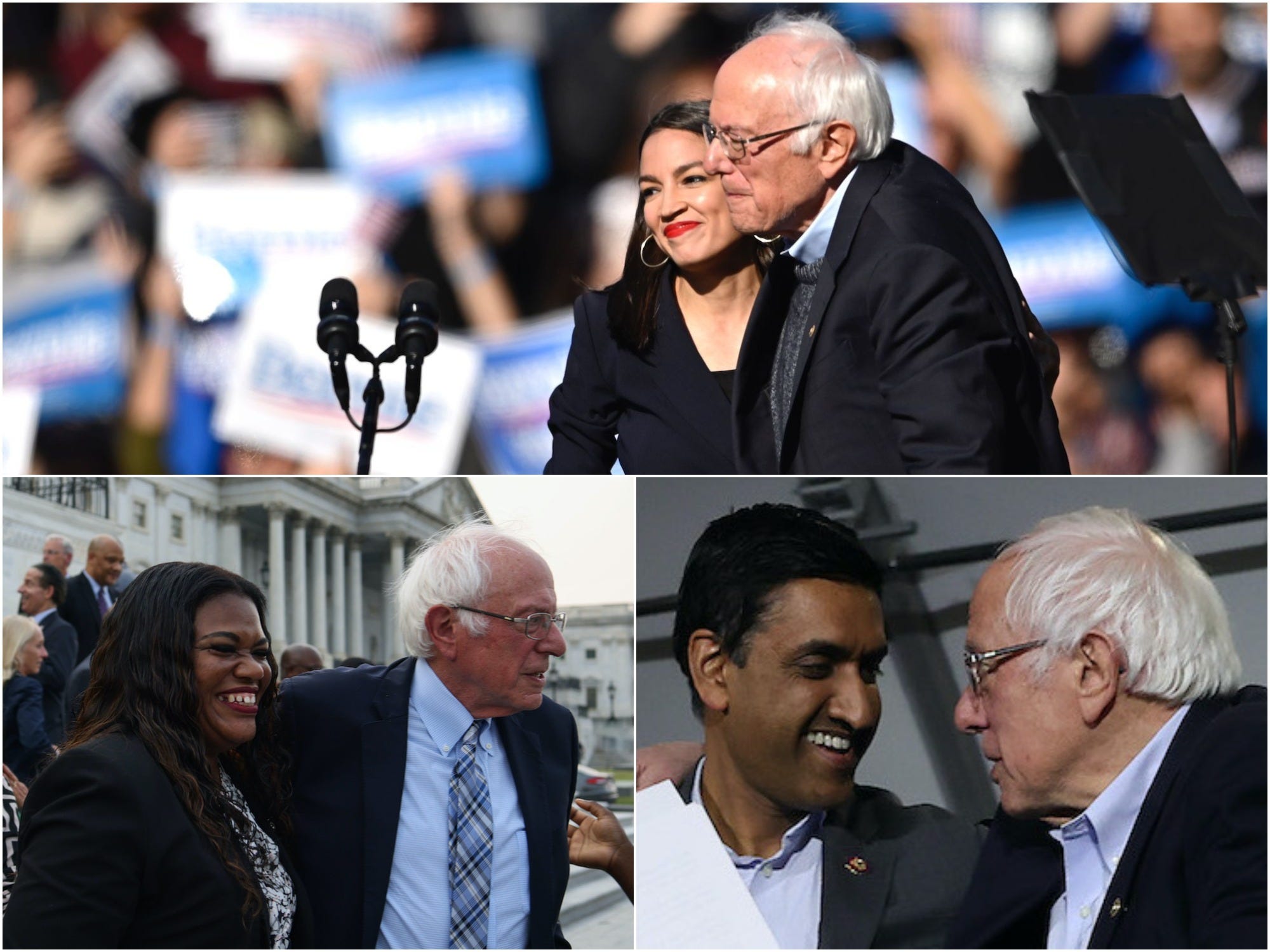 Bernie Sanders Alexandria Ocasio-Cortez Cori Bush Ro Khanna