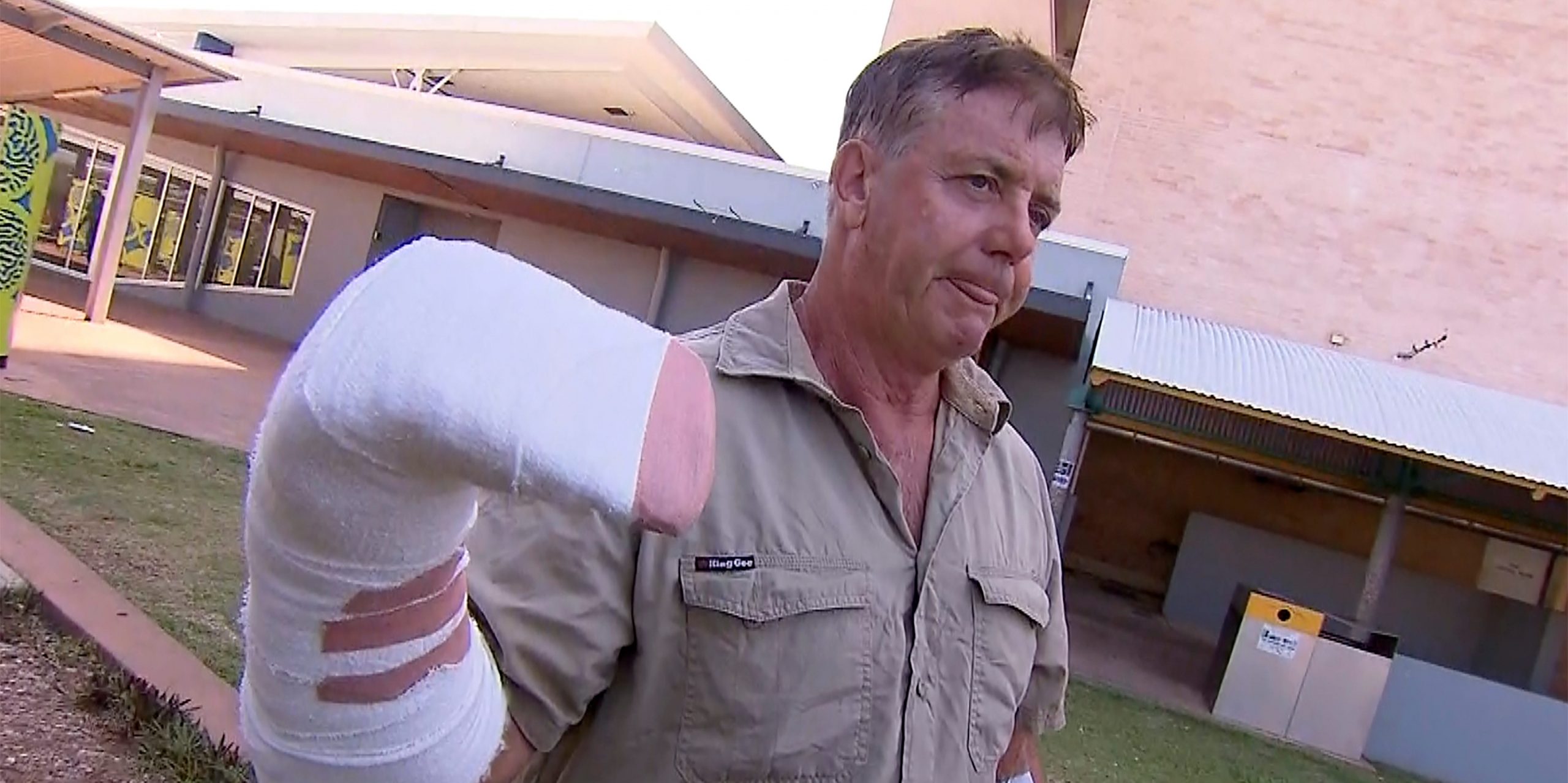 In this image made from a video, Australian wildlife tour operator Sean Dearly is interviewed in Darwin, Australia Tuesday, Sept. 28, 2021.