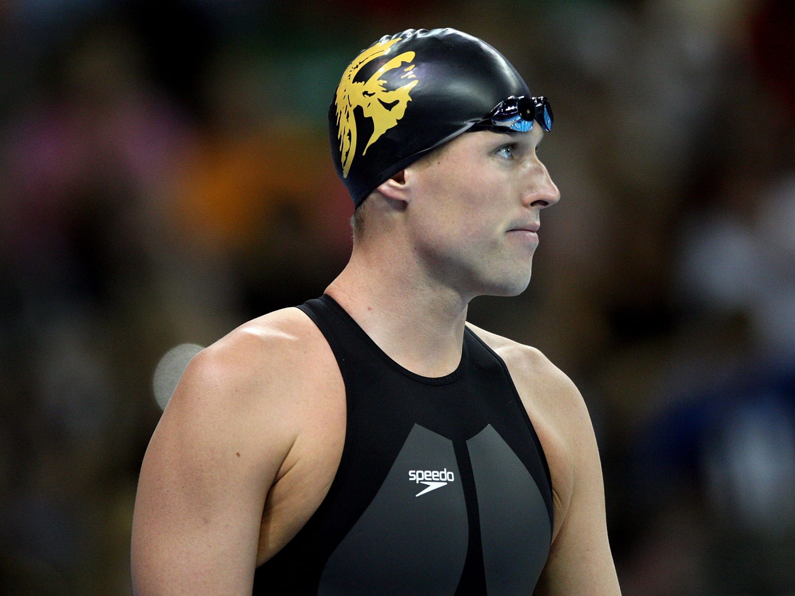 OMAHA, NE - JUNE 30: Klete Keller prepares to compete in the semifinal of the 200 meter freestyle during the U.S. Swimming Olympic Trials on June 30, 2008 at the Qwest Center in Omaha, Nebraska. (Photo by Donald Miralle/Getty Images)