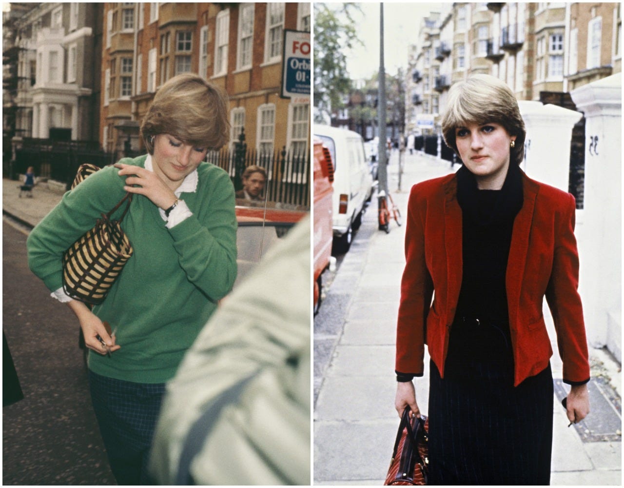 Lady Diana Spencer (1961 - 1997) outside her London flat on Coleherne Court, UK, November 1980.