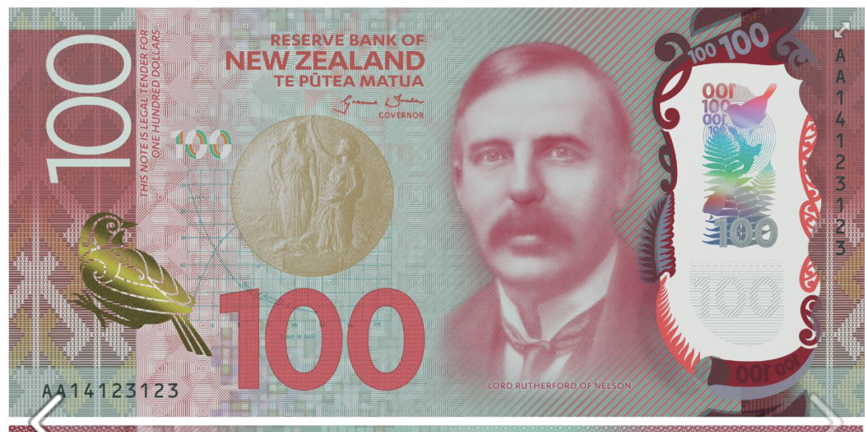 A image of New Zealand's 100 dollar note