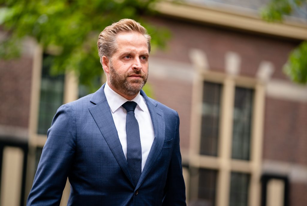 Demissionair Minister Hugo de Jonge van Volksgezondheid, Welzijn en Sport.