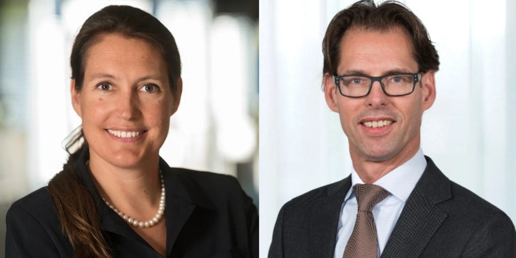 Geraldine Matchett en Dimitri de Vreeze, co-CEO's van DSM.