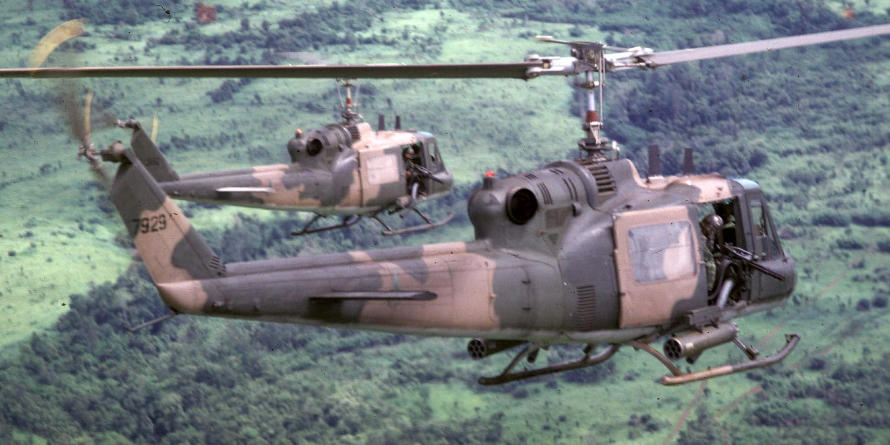 Air Force UH-1P Huey helicopter Cambodia