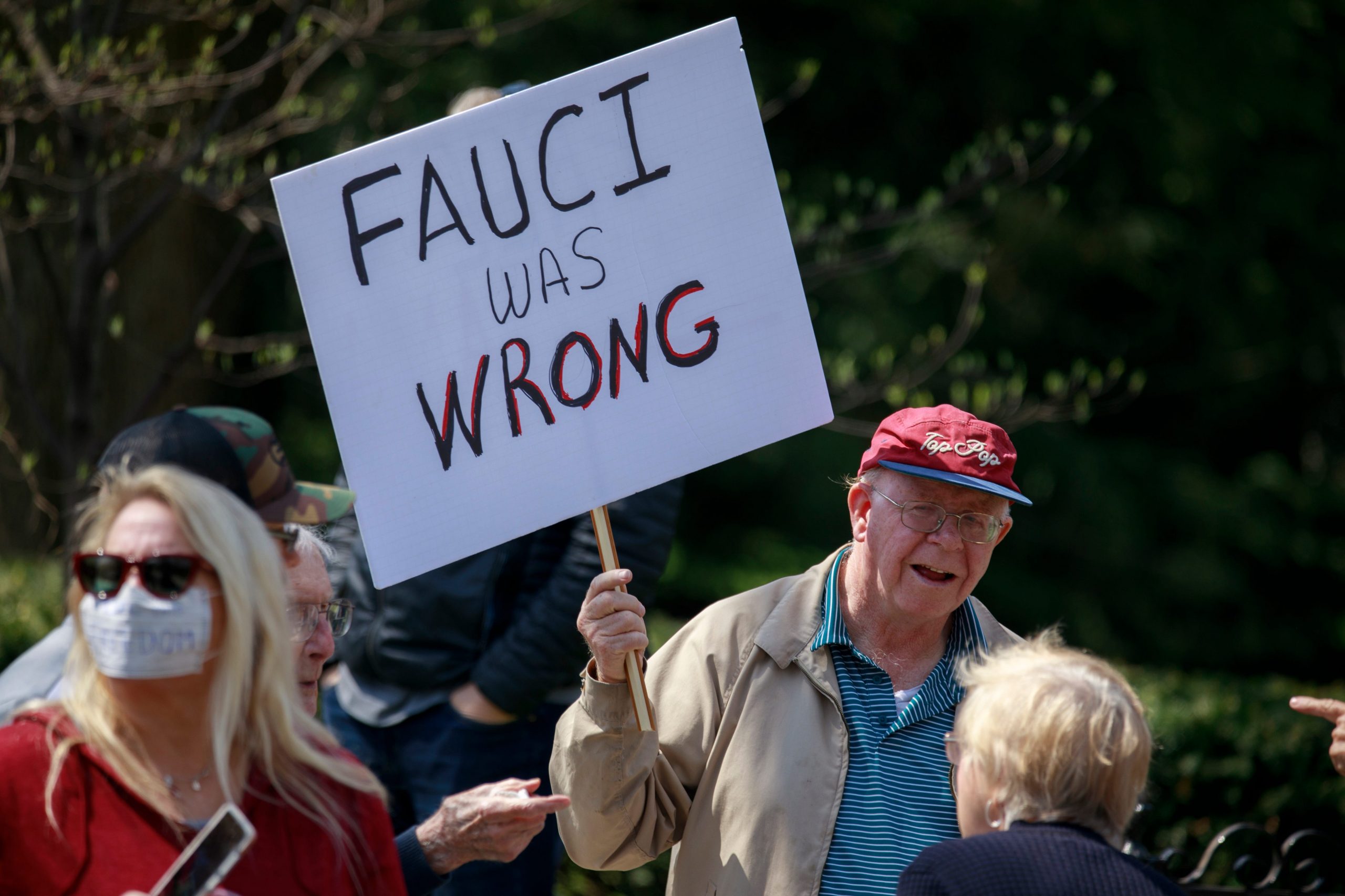fauci protest