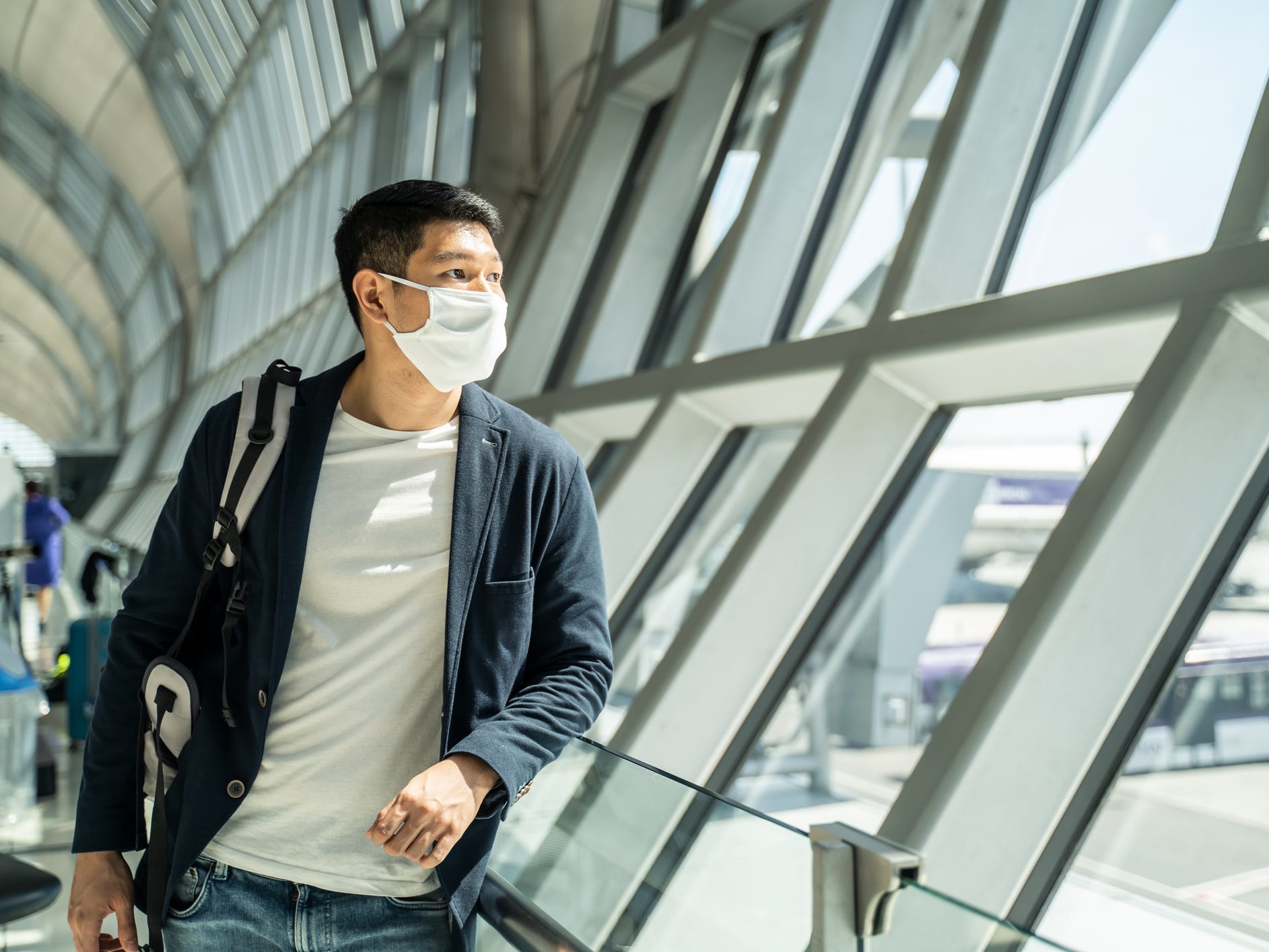 travel airport tourist mask