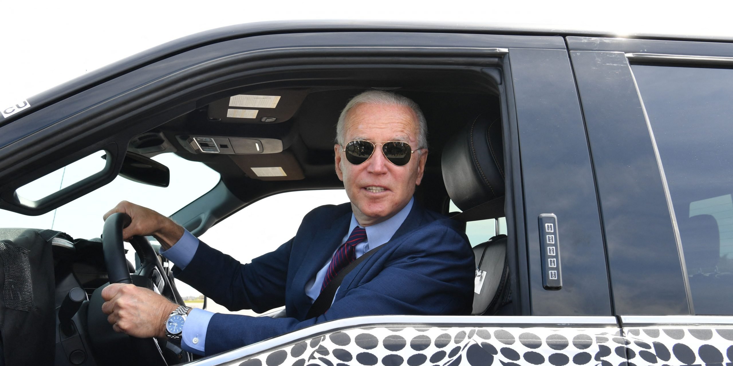 Biden F 150   Photo by NICHOLAS KAMM:AFP via Getty Images