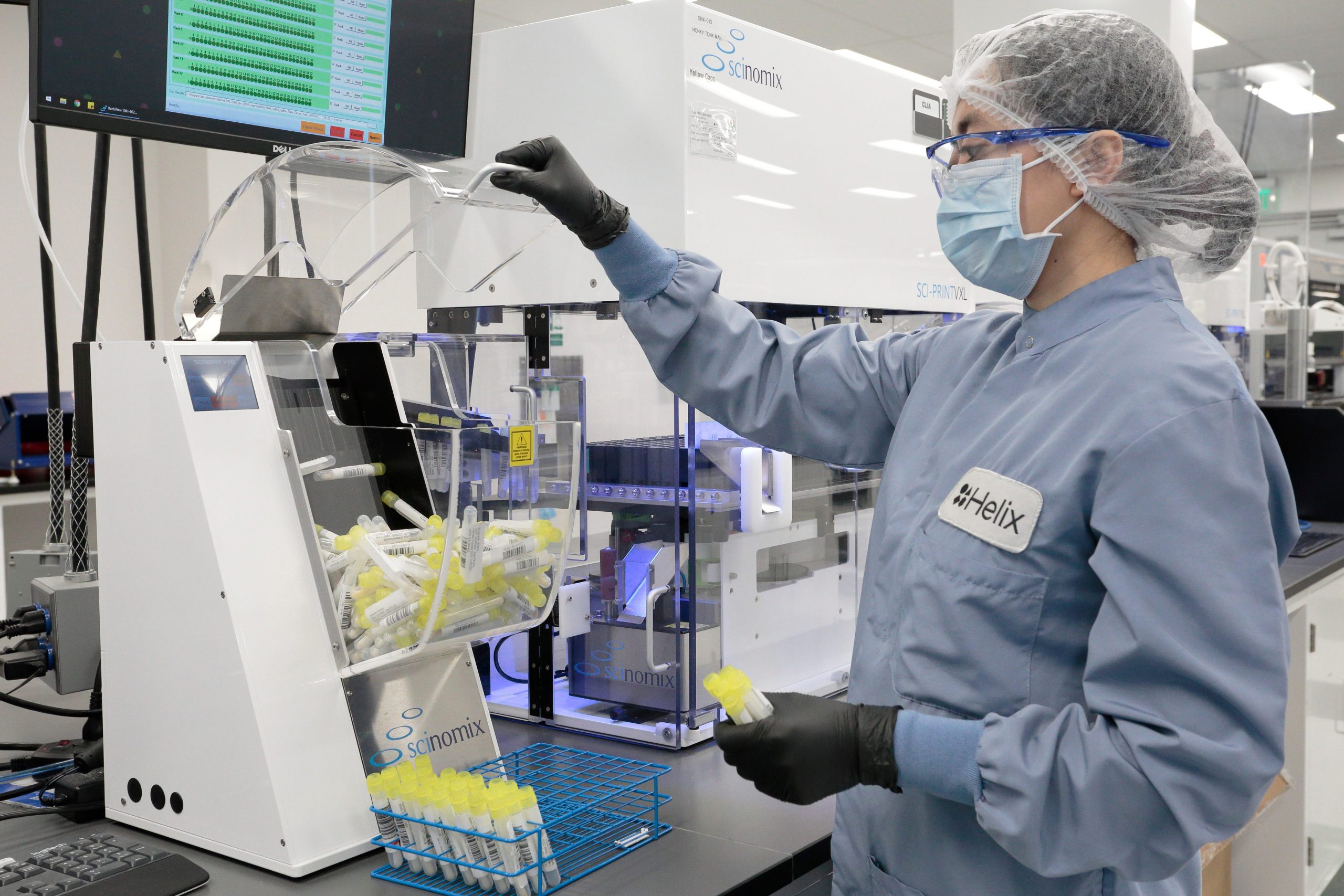 Helix San Diego Lusk Scinomix Lab Worker COVID coronavirus Tests