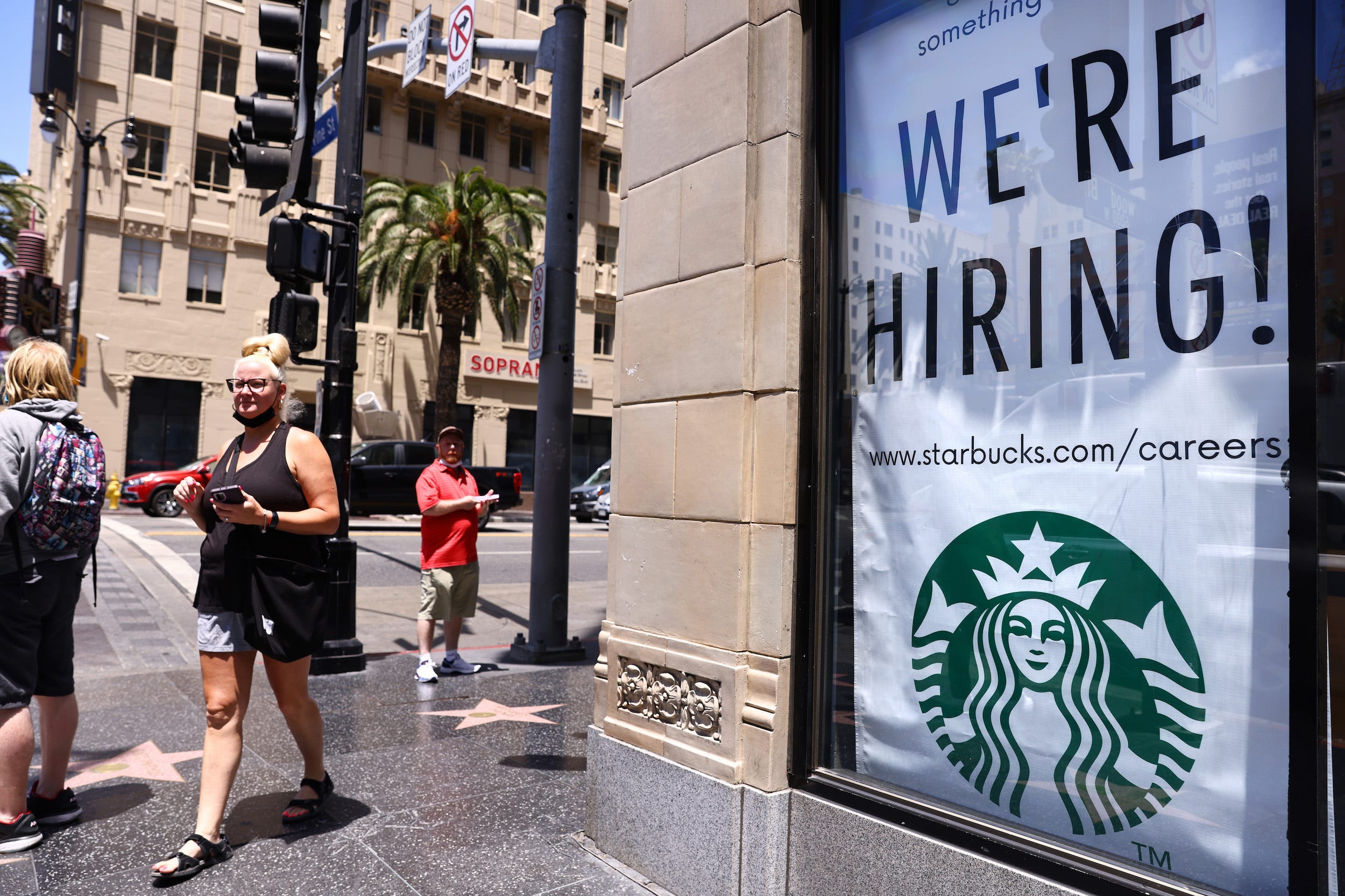 Starbucks Now Hiring sign