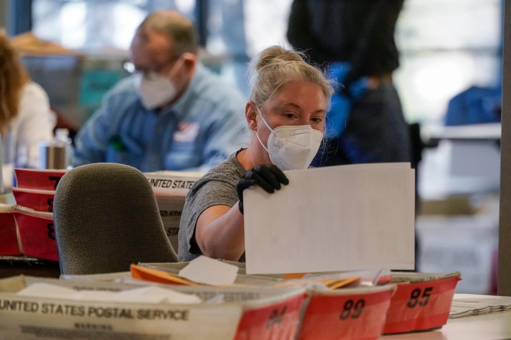 Workers count Milwaukee County ballots on Election Day