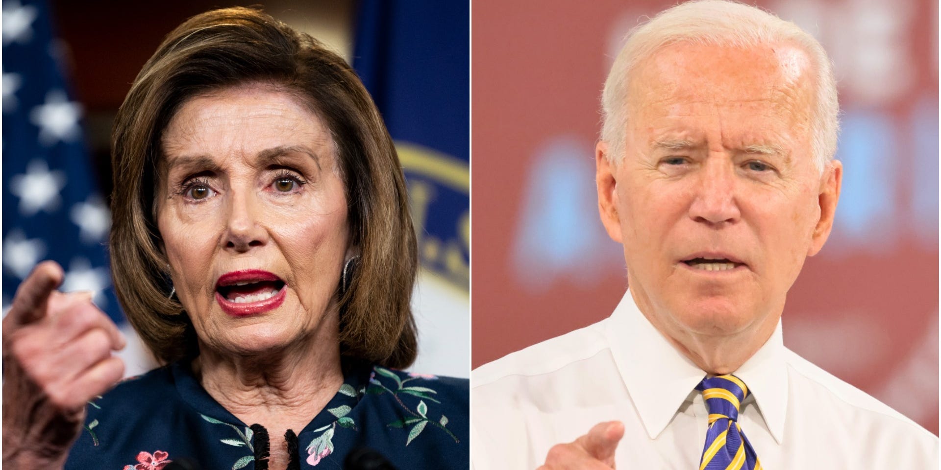 Nancy Pelosi Joe Biden pointing fingers