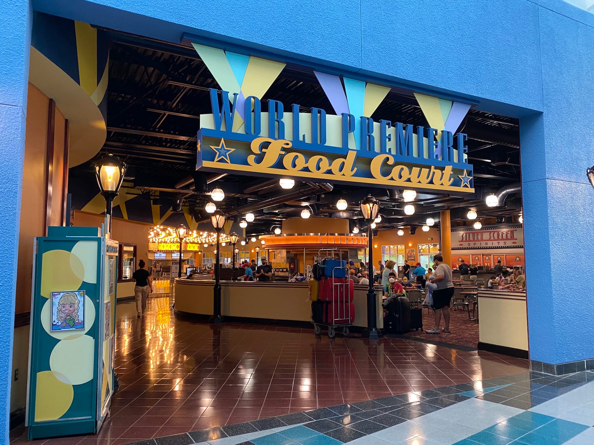 A view of the All-Star Movies Resort food court.