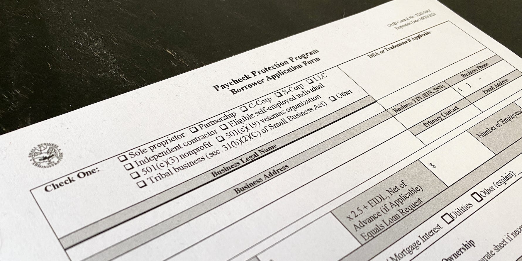 ppp loan application