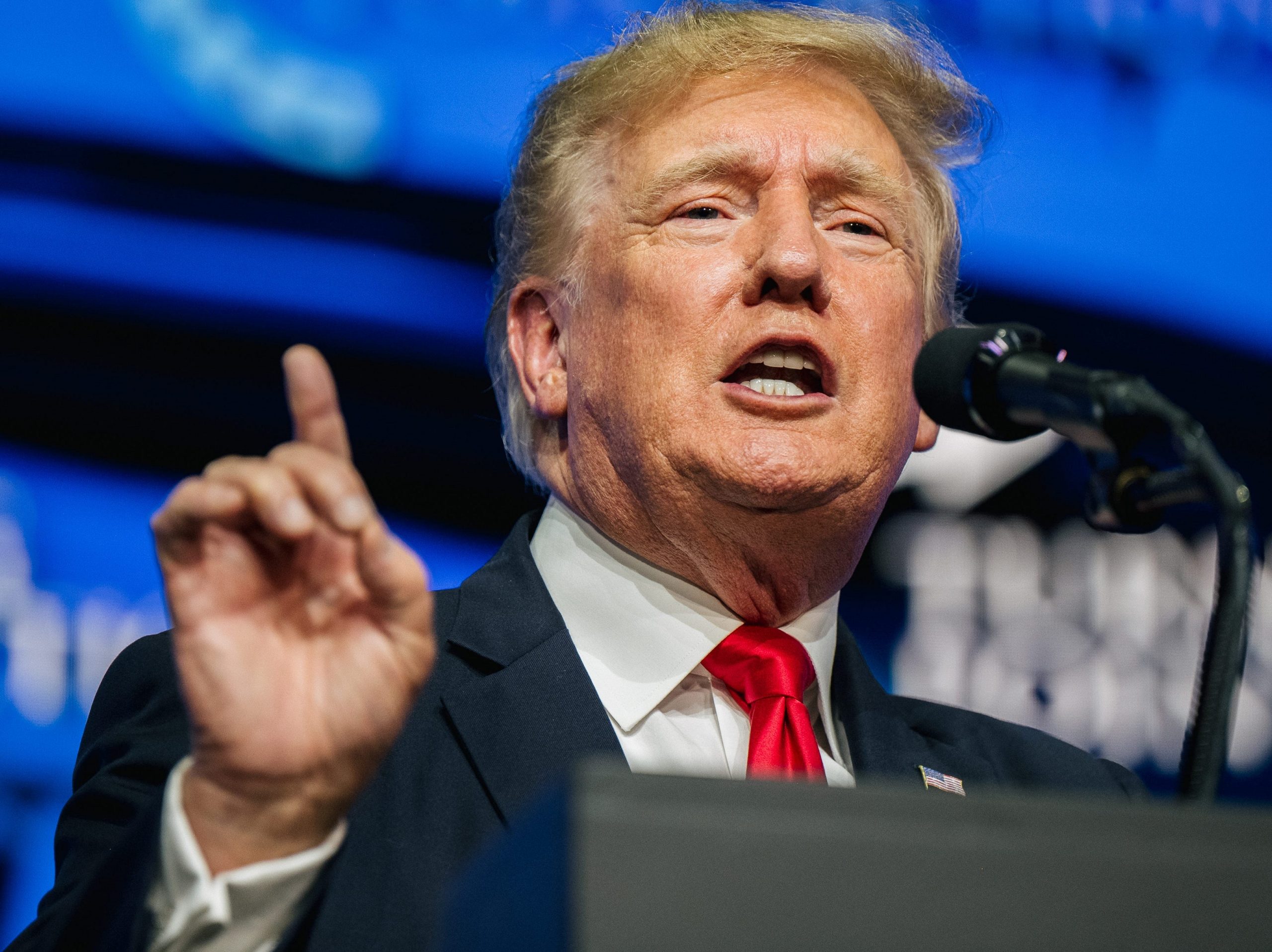 Former US President Donald Trump speaks during the Rally To Protect Our Elections conference on July 24, 2021 in Phoenix, Arizona.