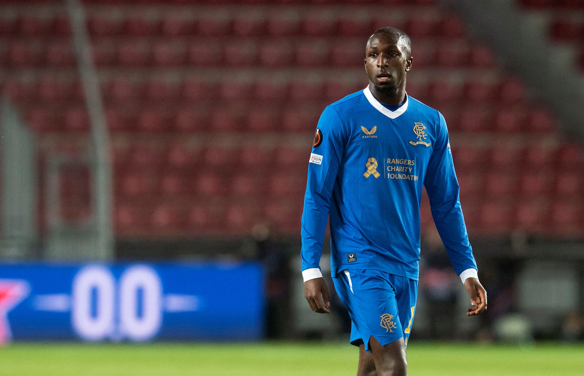 Glen Kamara in action for Rangers during a UEFA Europa League group stage match between Sparta Prague and Rangers at the Generali Arena