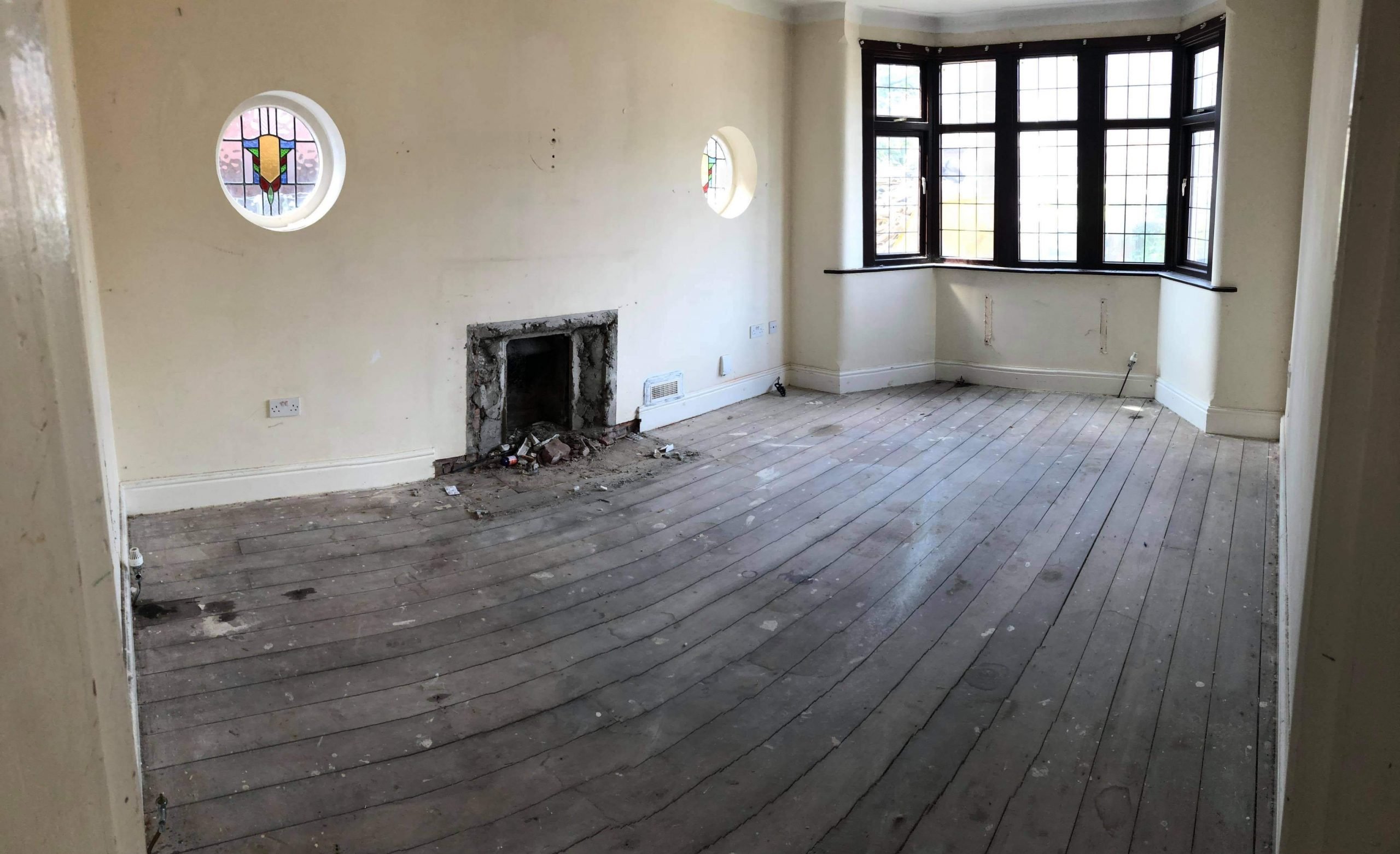 An interior shot of the 1930s house bought by the Cunliffe's in 2018.