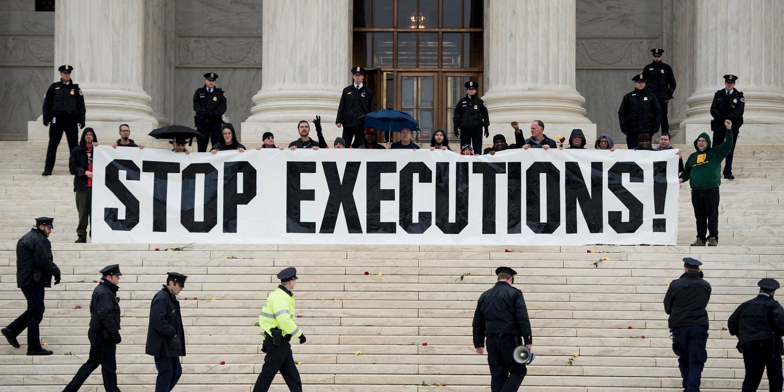 Stop Executions sign Supreme Court Washington