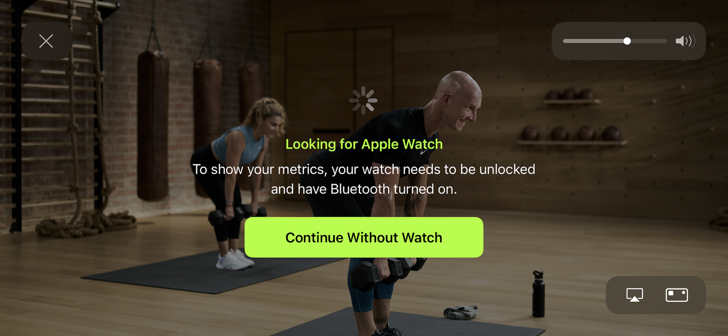 Apple Fitness+ app unable to find Apple Watch