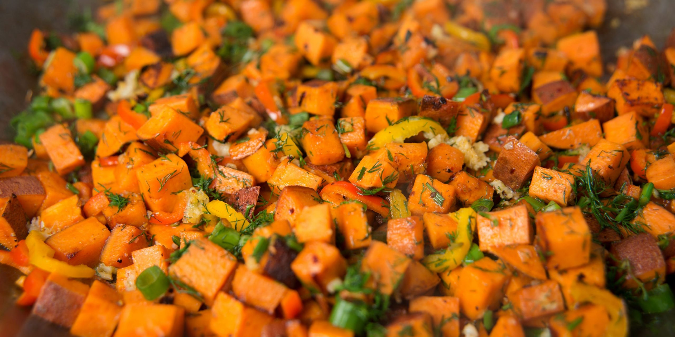 Sweet potato and sausage hash