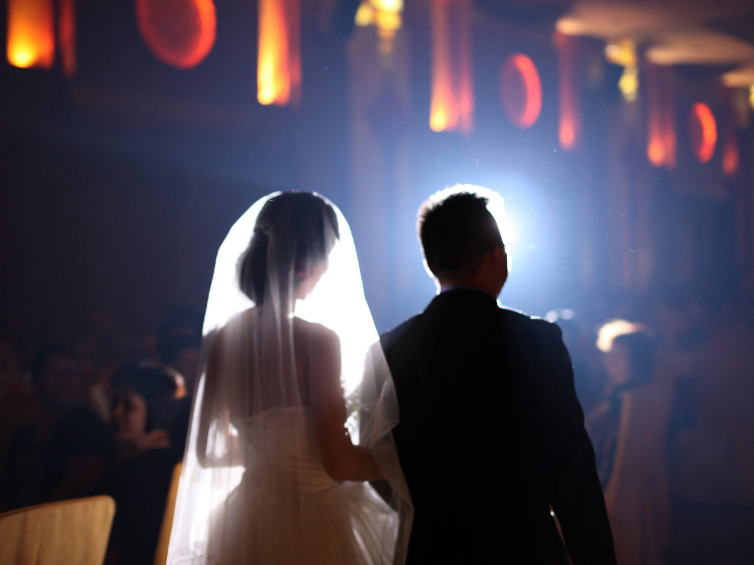 couple, bride and groom at wedding