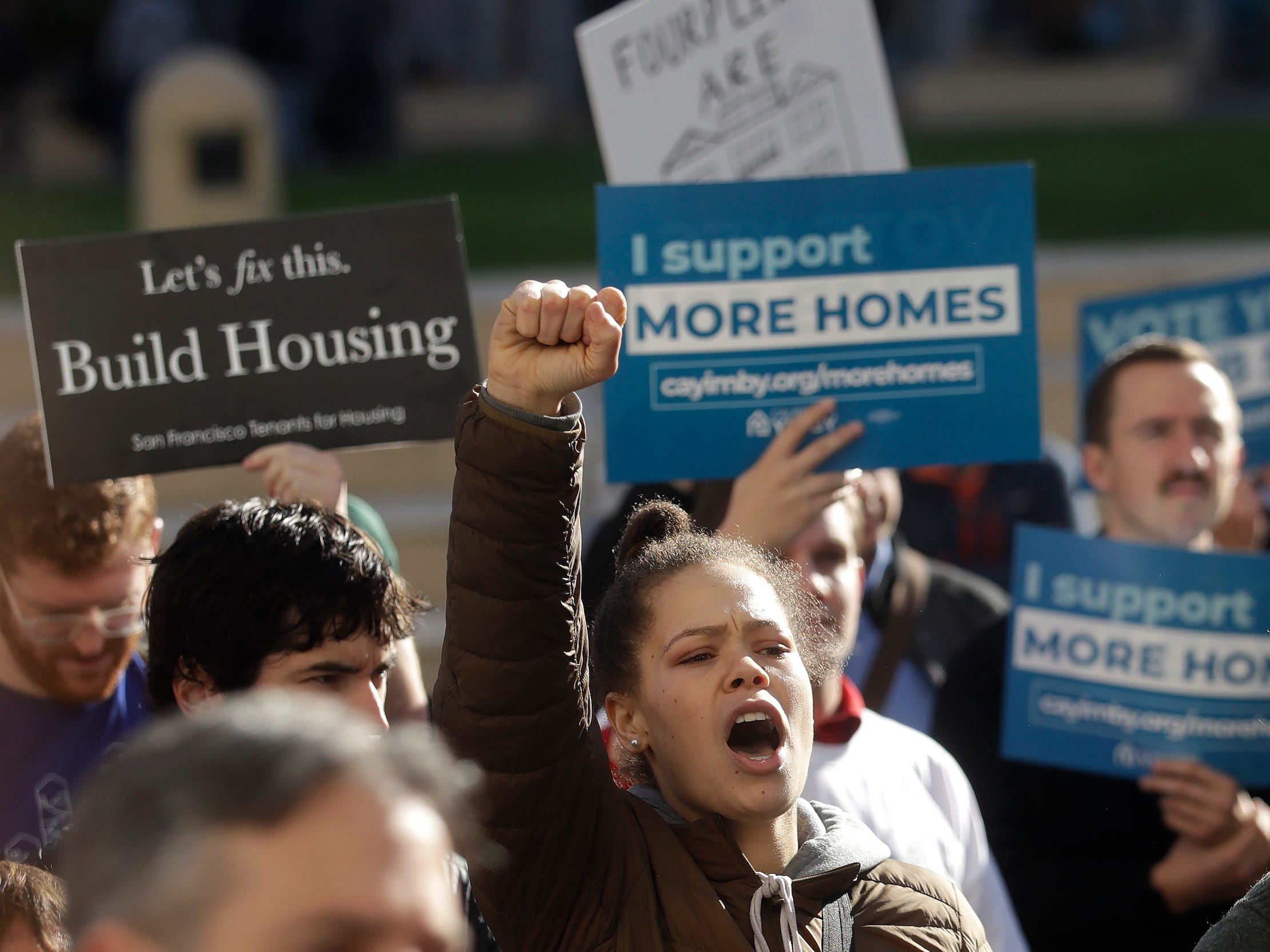 California housing protest build homes Oakland