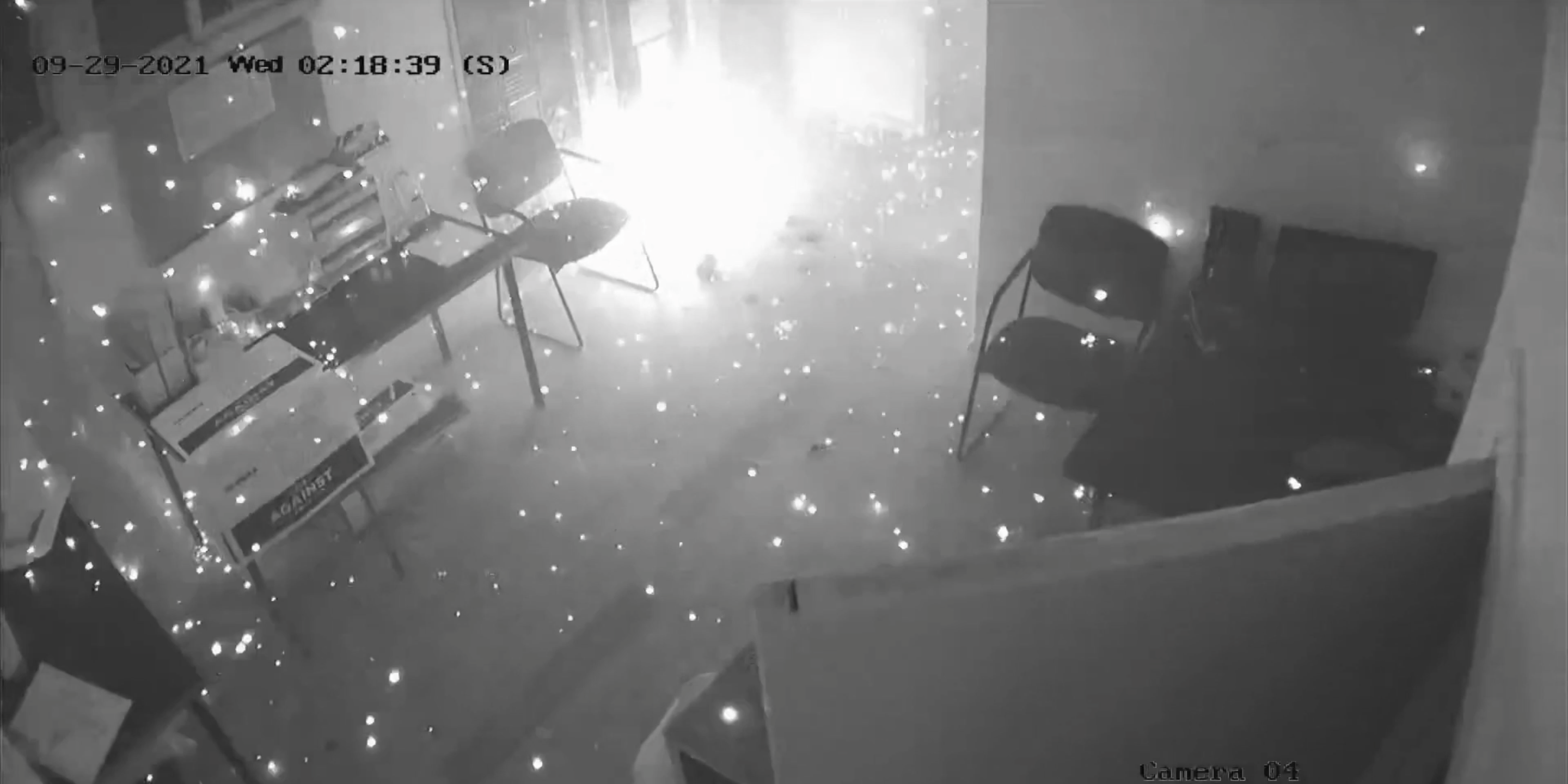 Explosion inside office