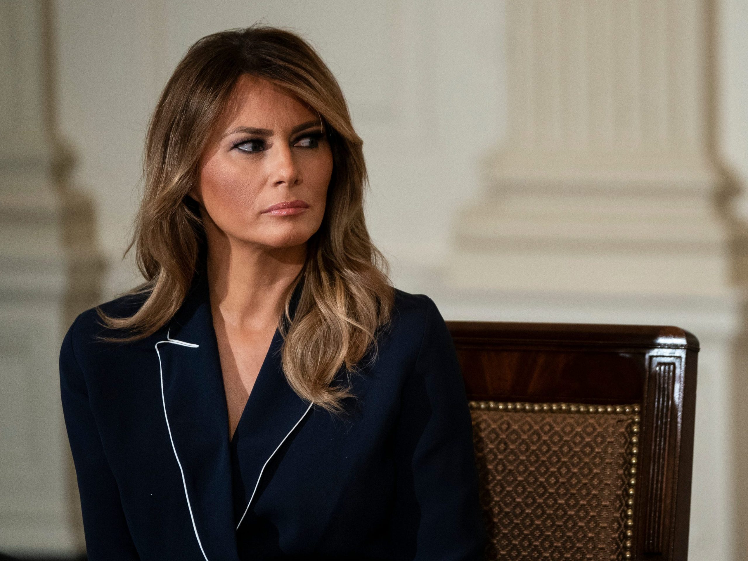 Melania Trump sitting