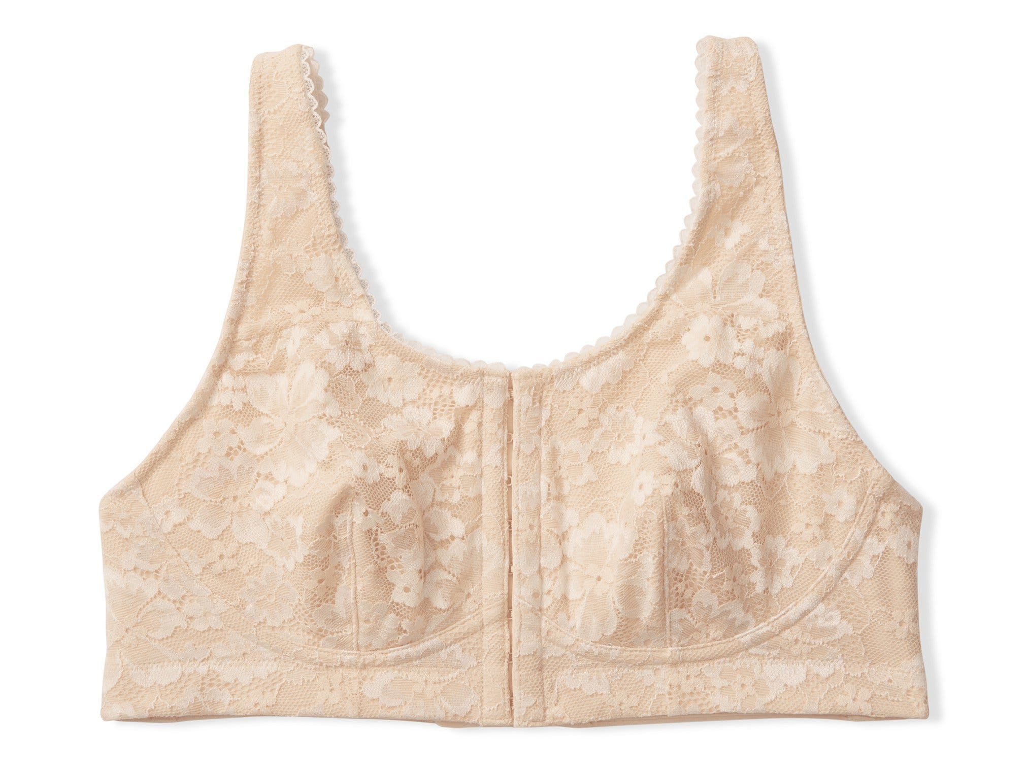 The Body by Victoria Mastectomy Bra in the color Champagne/White.