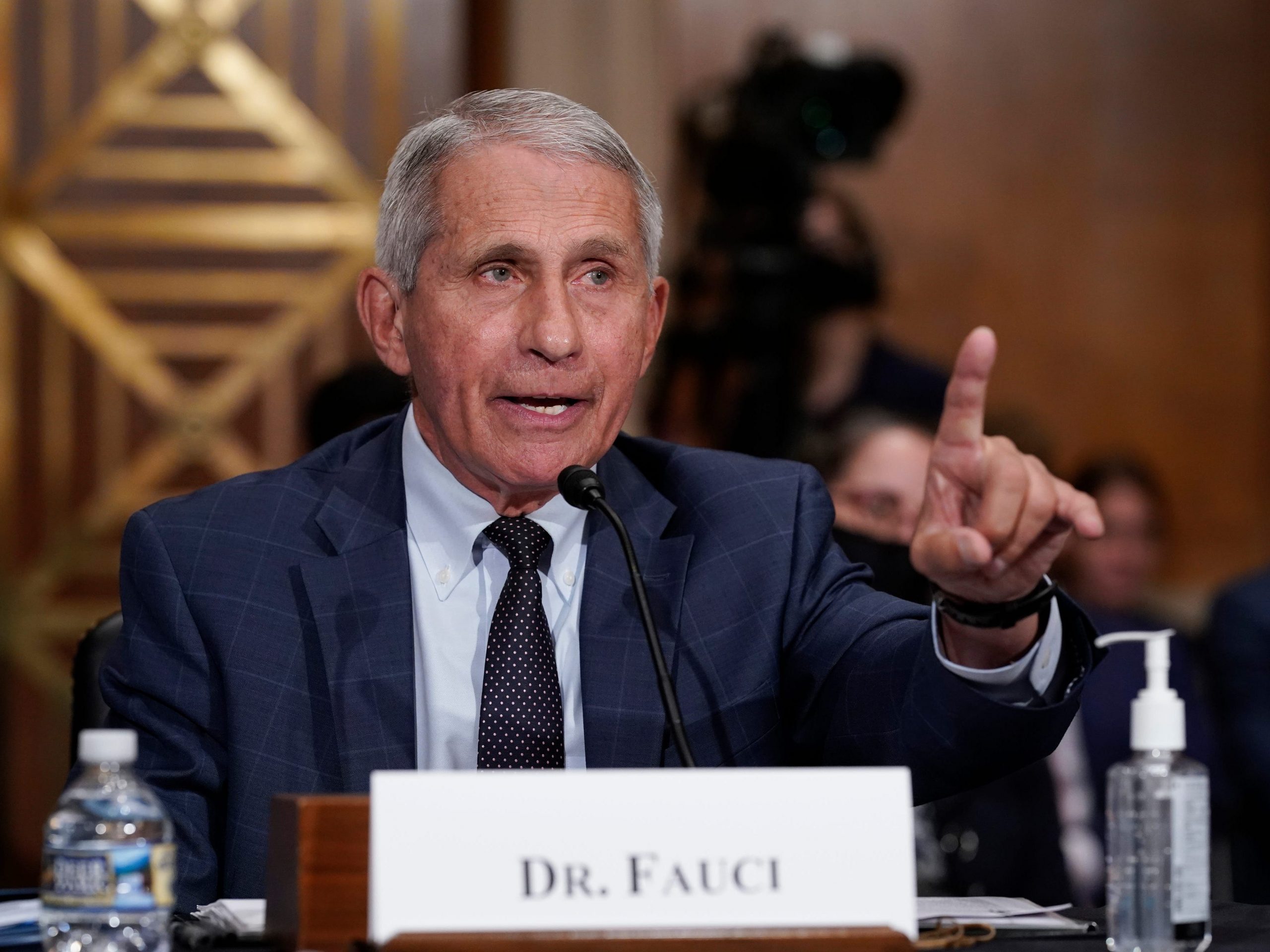 Dr. Anthony Fauci testifies before the Senate Health, Education, Labor, and Pensions Committee, on Capitol Hill in Washington, on July 20, 2021.