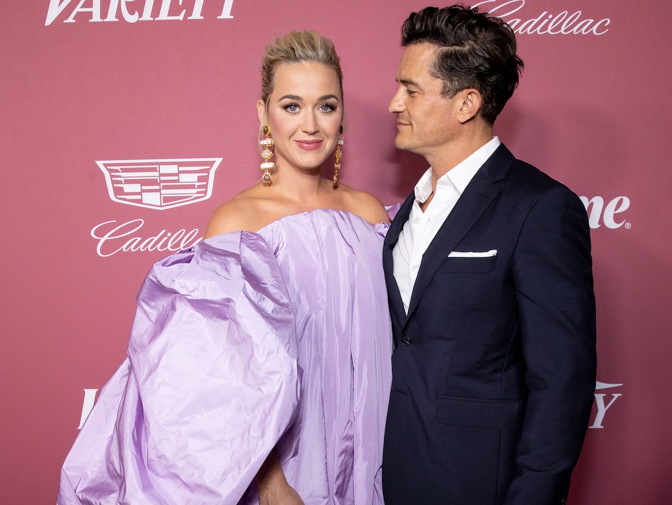 Katy Perry and Orlando Bloom at Variety's Power of Women event on September 30, 2021.