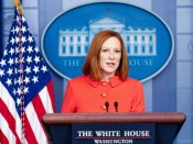 Jen Psaki, de perschef van het Witte Huis.