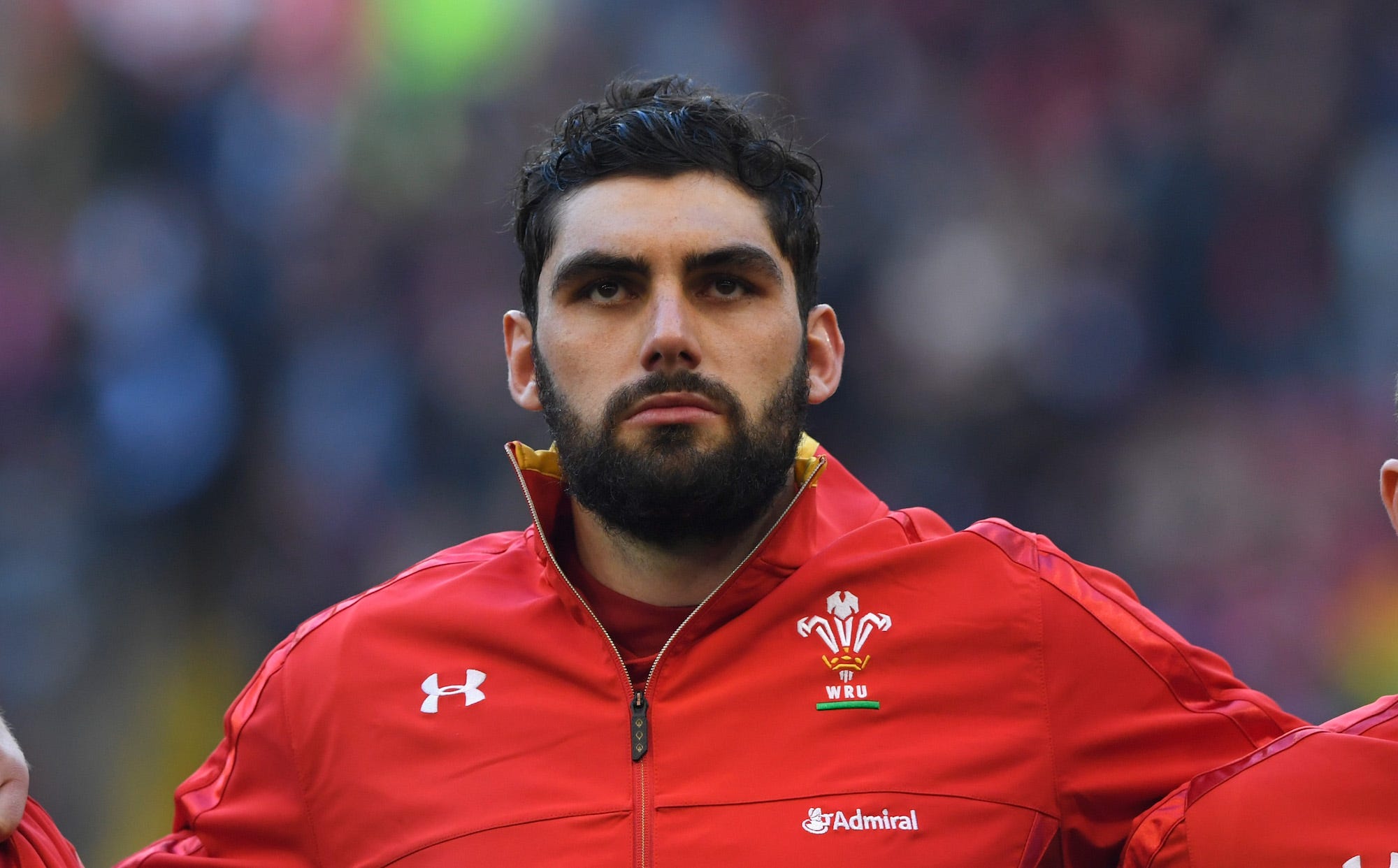 Cory Hill of Wales looks on before the international match between Wales and Australia at the Principality Stadium