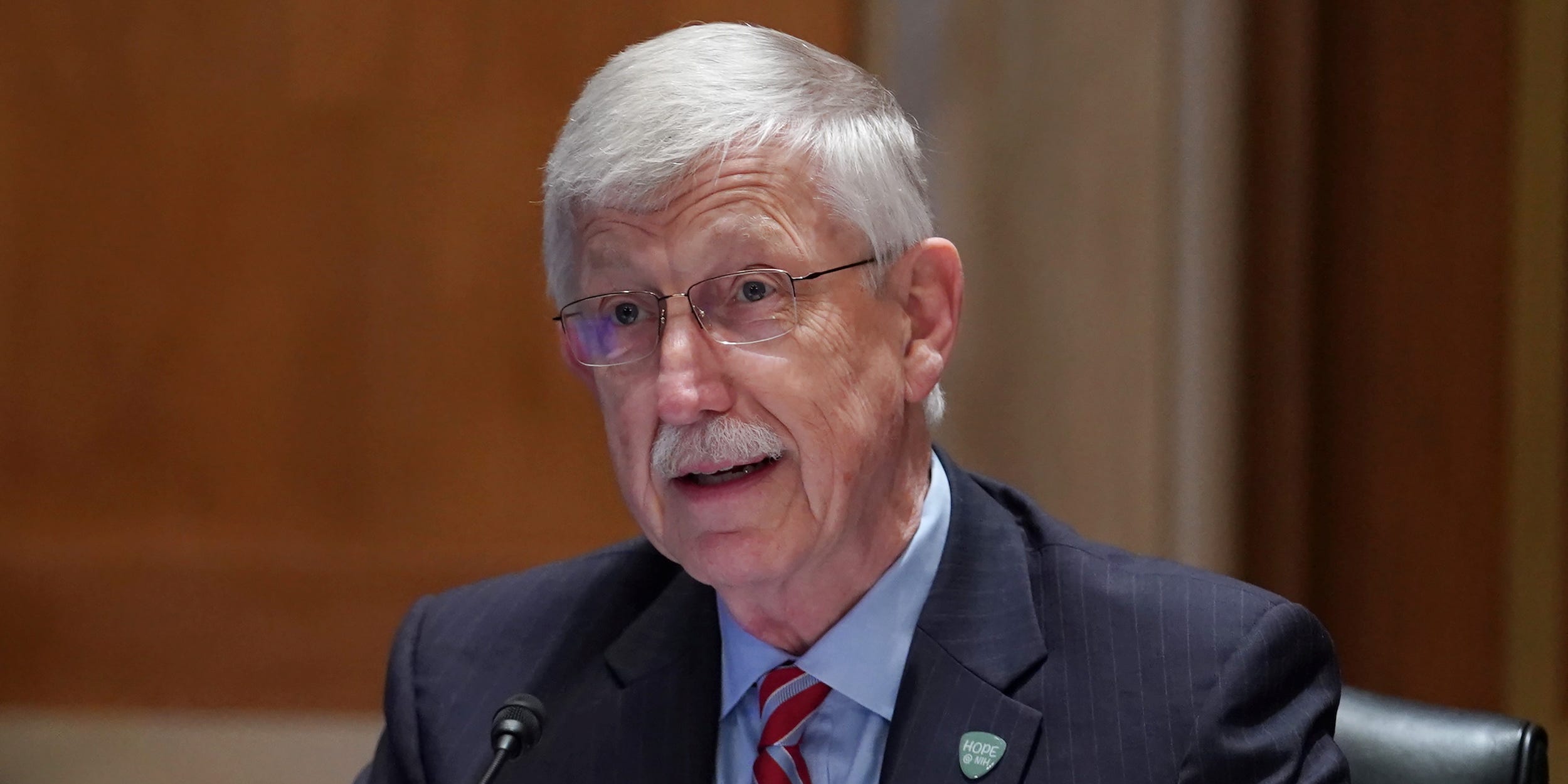 NIH Director Fr. Francis Collins testify before a Senate Appropriations Subcommittee looking into the budget estimates for National Institute of Health (NIH) and the state of medical research on Capitol Hill in Washington, U.S., May 26, 2021.