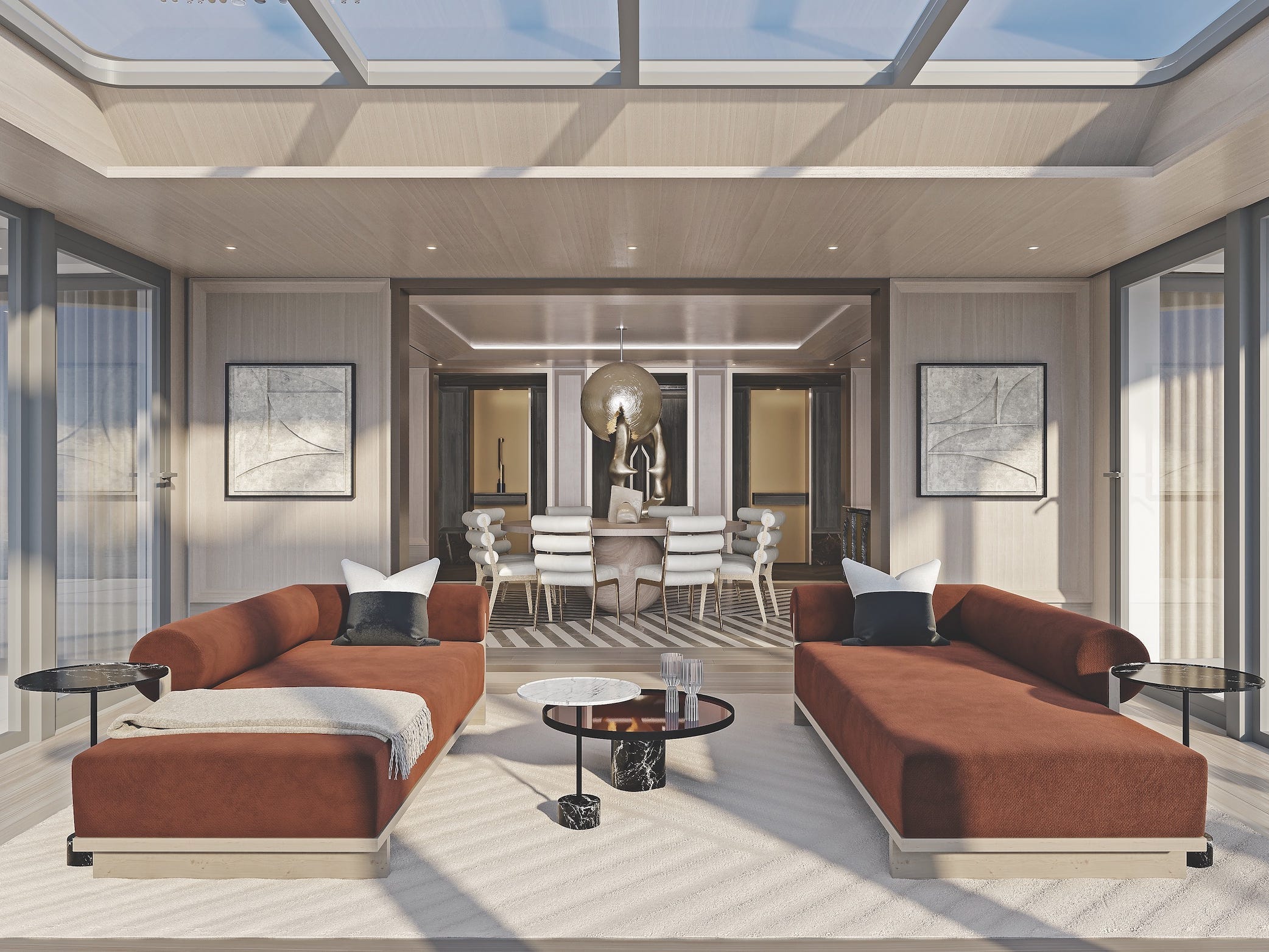 Seven Seas Grandeur's Regent Suite's living space