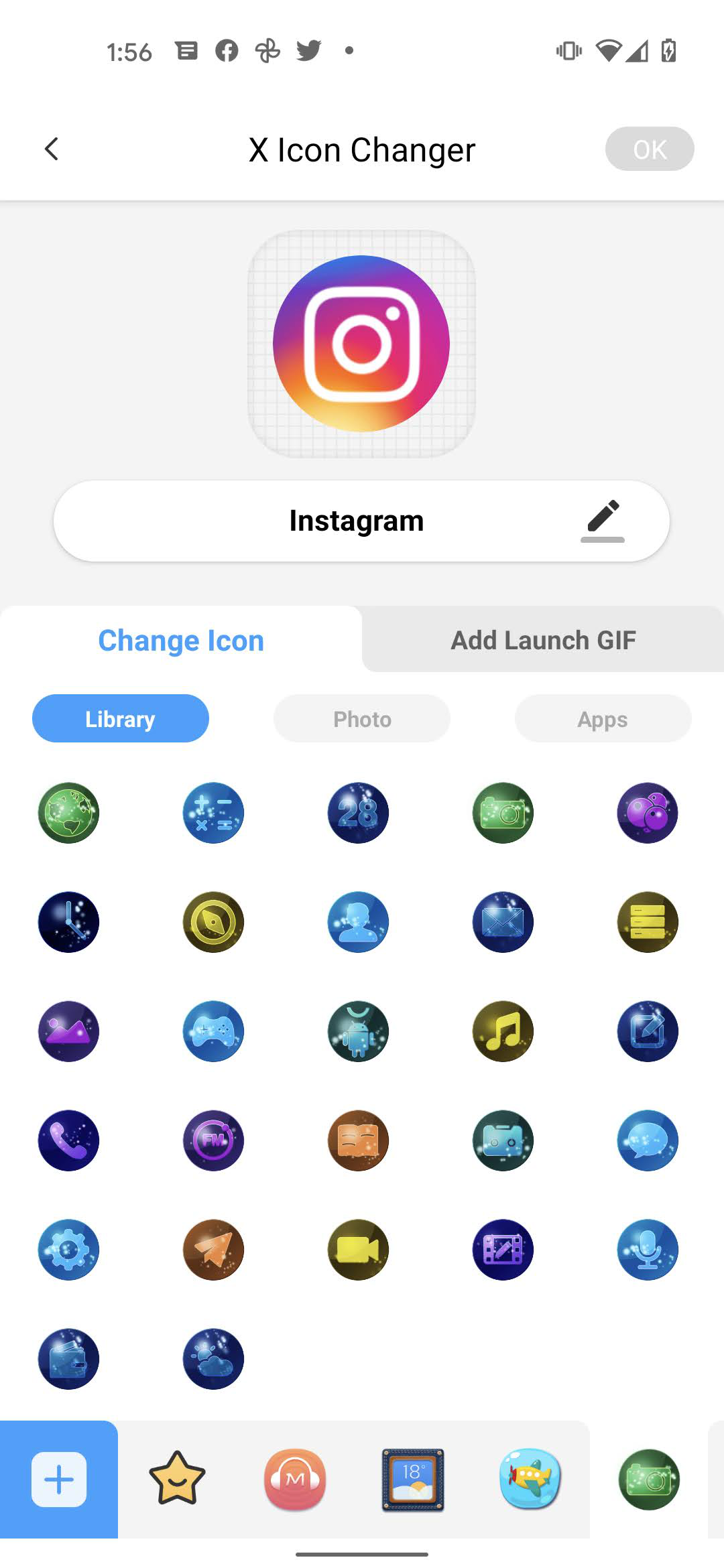 [how-to-change-instagram-icon3.png: / The X Icon Changer icon library.]