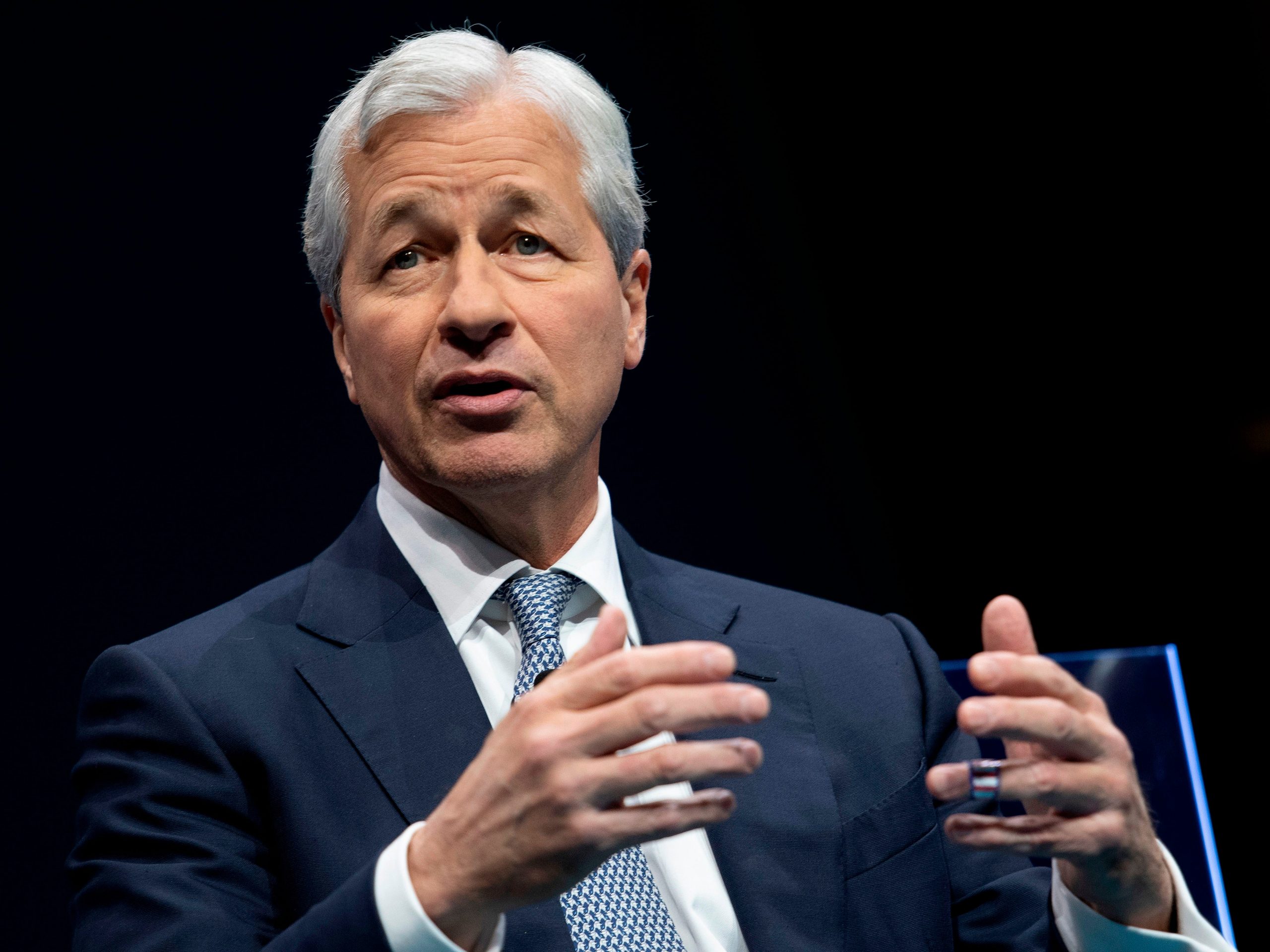 JPMorgan Chase & Co. CEO Jamie Dimon speaks during the Business Roundtable CEO Innovation Summit in Washington, DC on December 6, 2018.