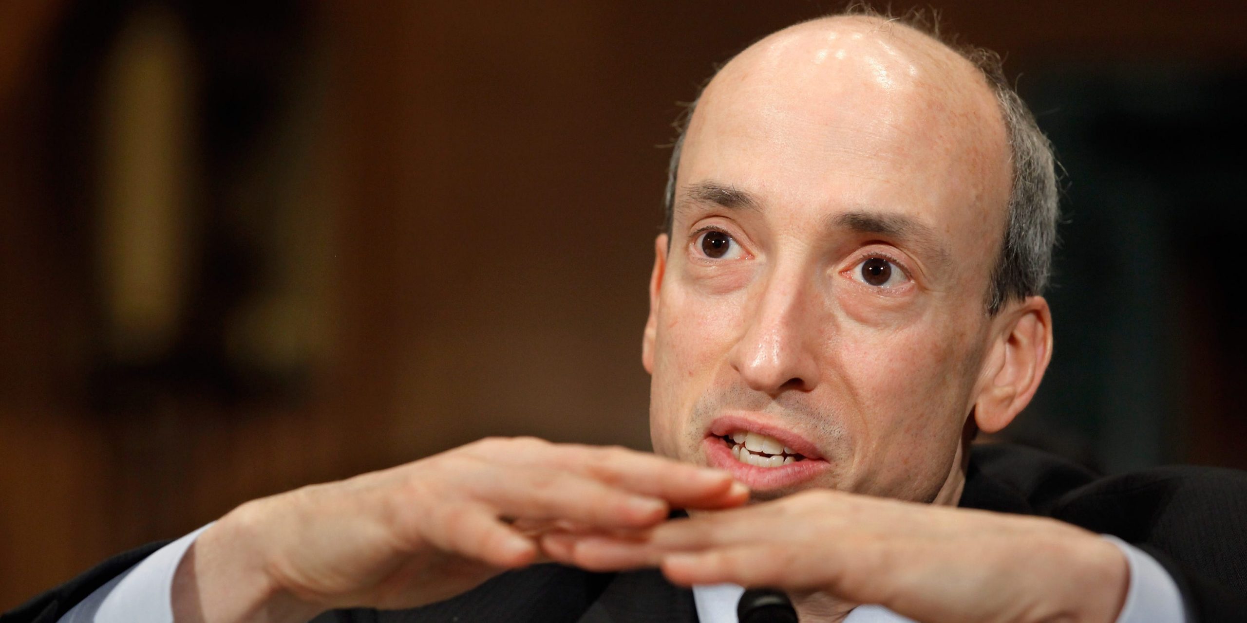 Gary Gensler, SEC Chairman, financial regulator, alone, testifying