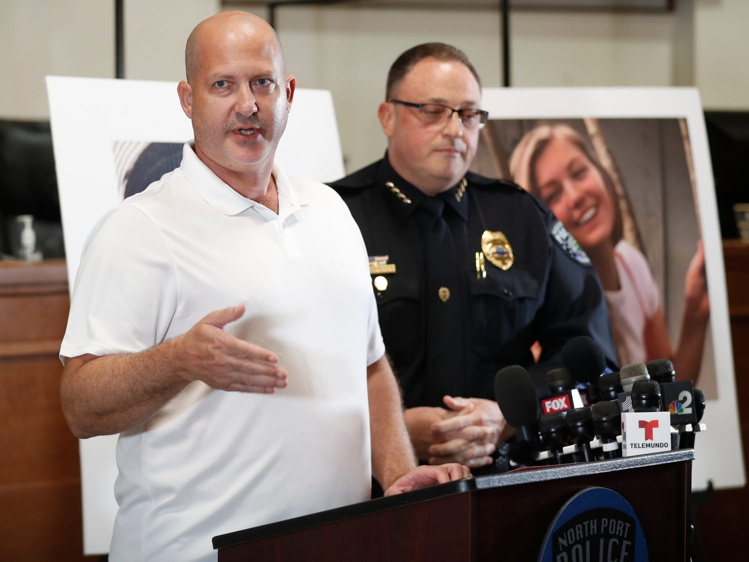 Joseph Petito at a press conference.