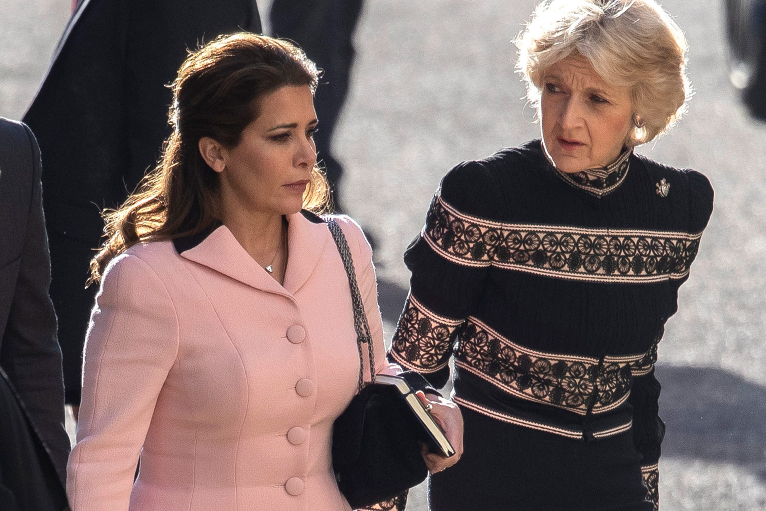 Princess Haya Bint al-Hussein arrives at the High Court with her lawyer Fiona Shackleton on November 13, 2019 in London, England.