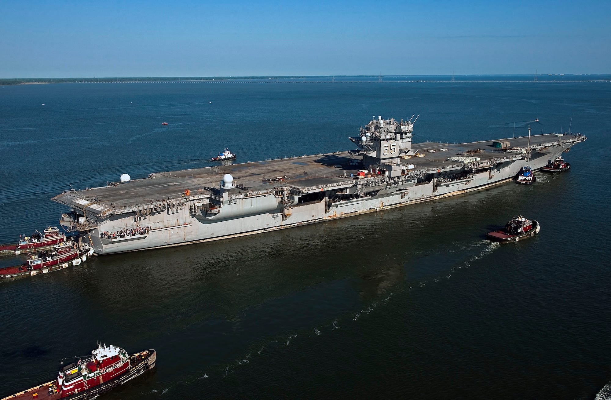 Navy aircraft carrier USS Enterprise last voyage