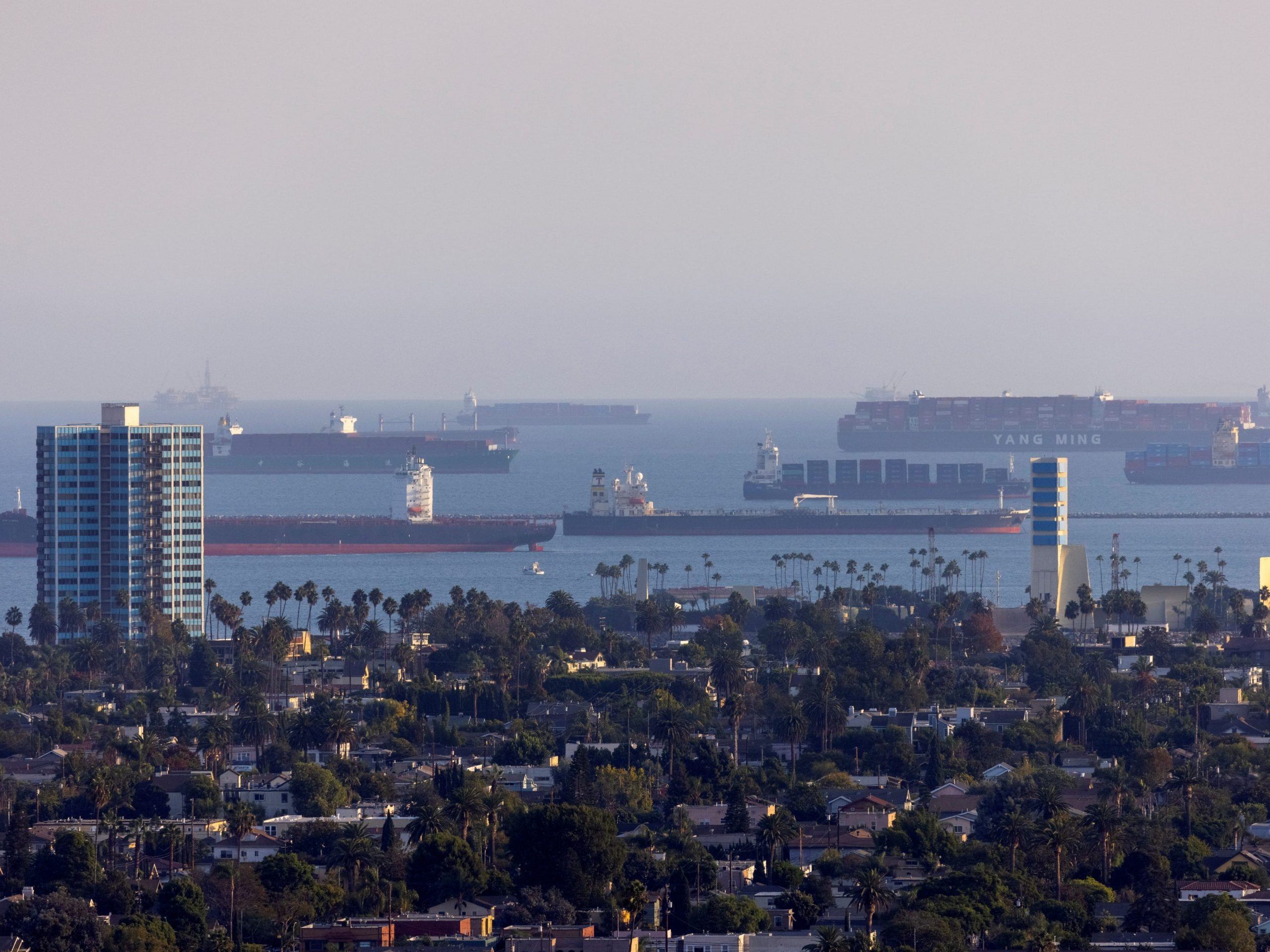 port of la congestion ships