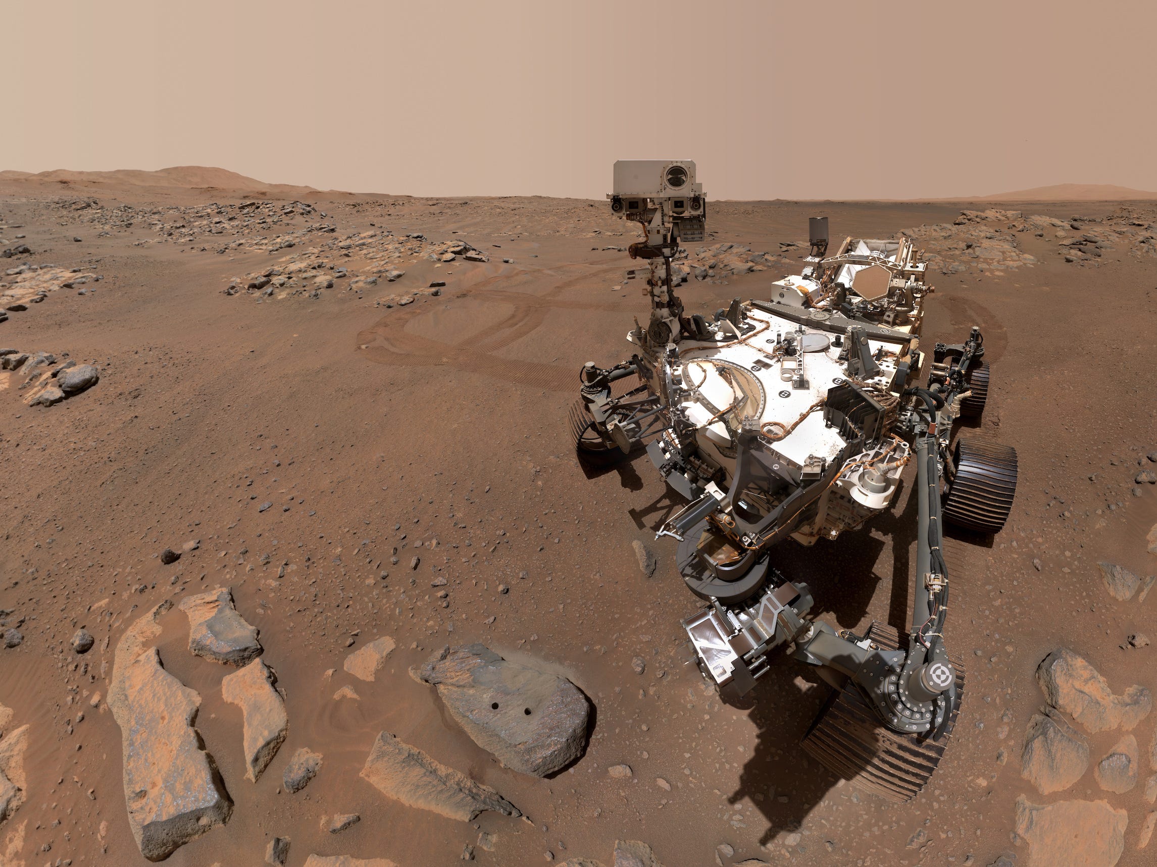 perseverance rover selfie on mars