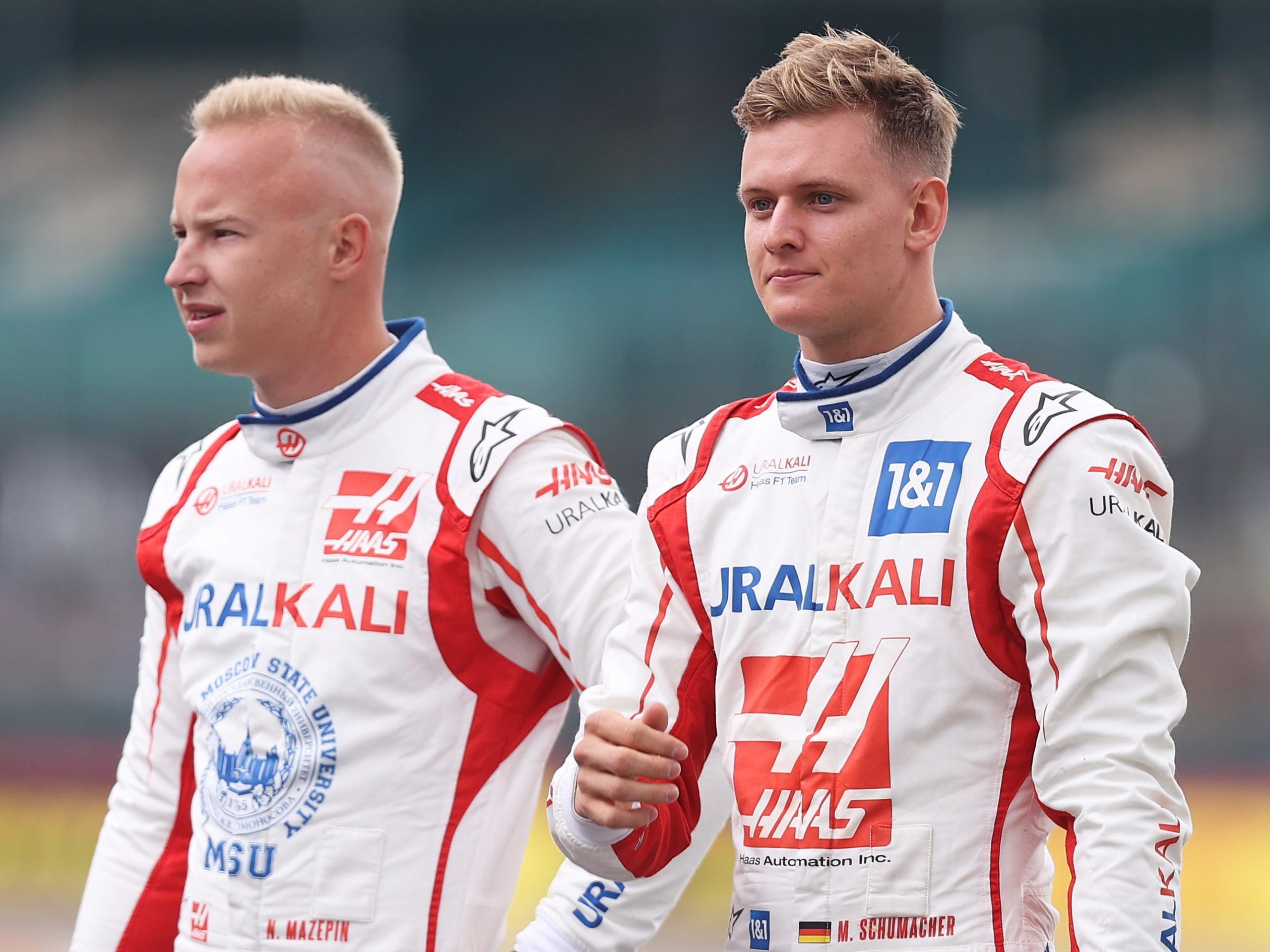 Haas drivers Nikita Mazepin and Mick Schumacher