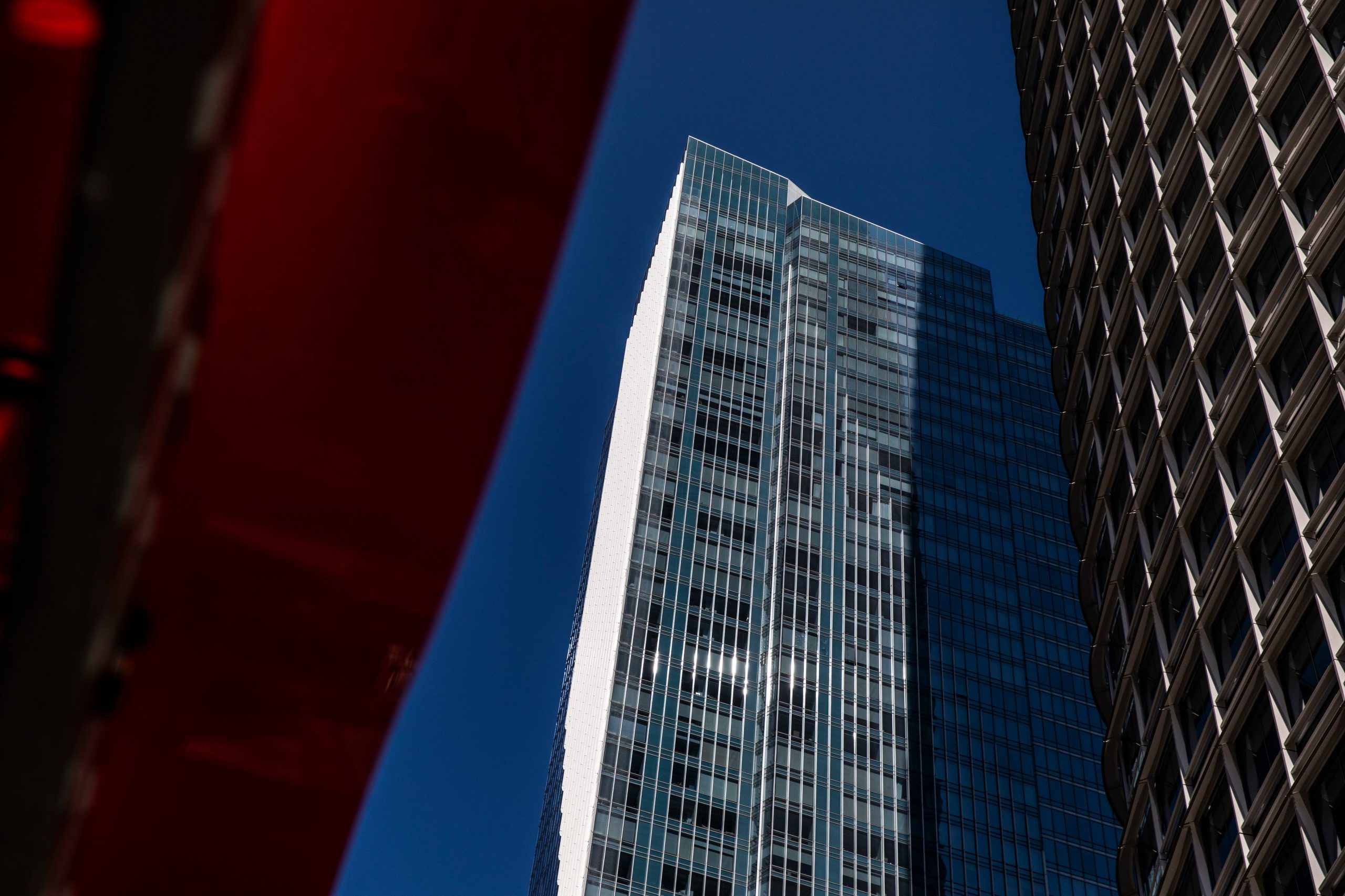 The Millennium Tower is seen in San Francisco, California Wednesday, Aug. 25, 2021.