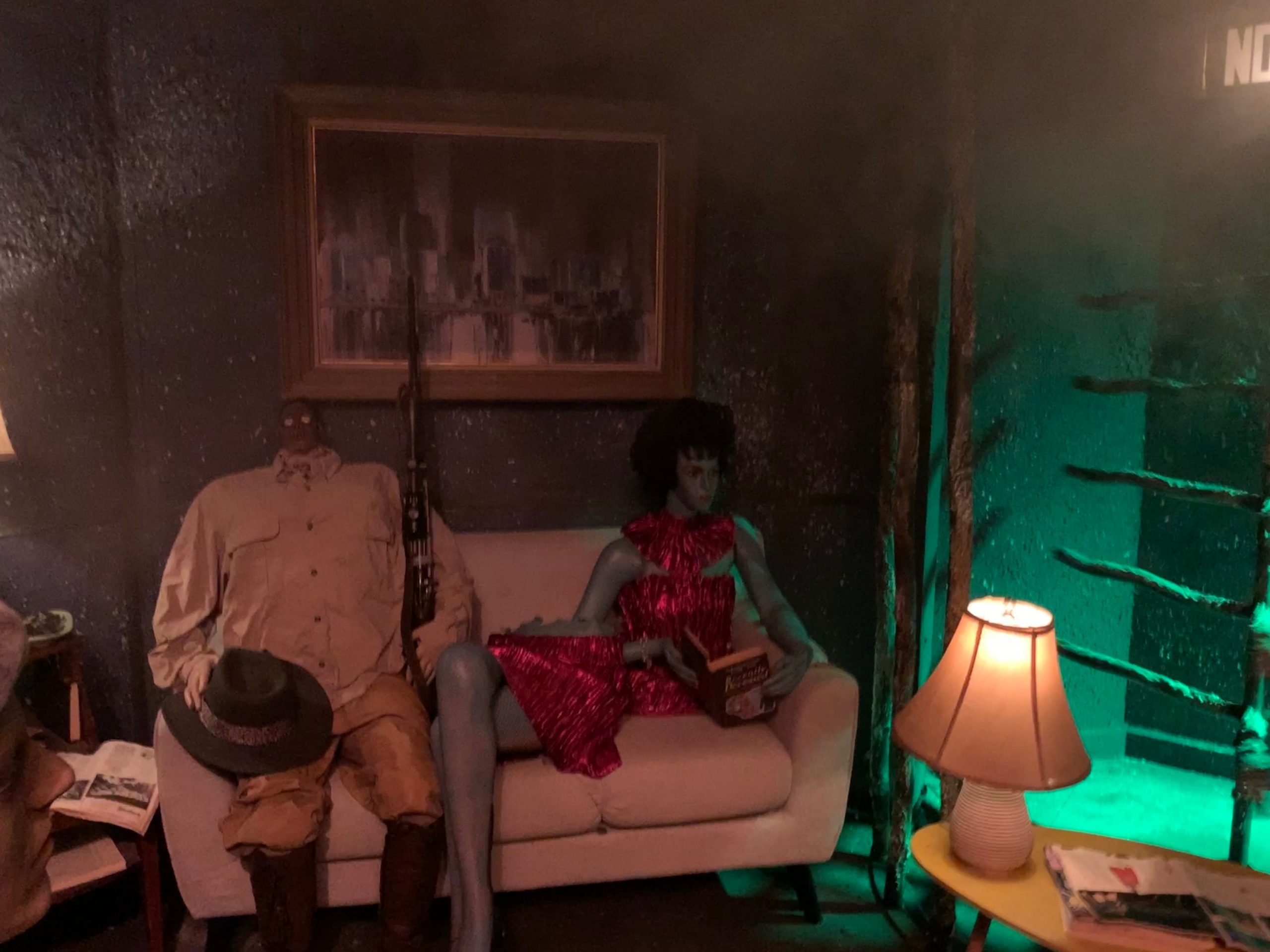 A haunted house scene at Halloween Horror Nights.